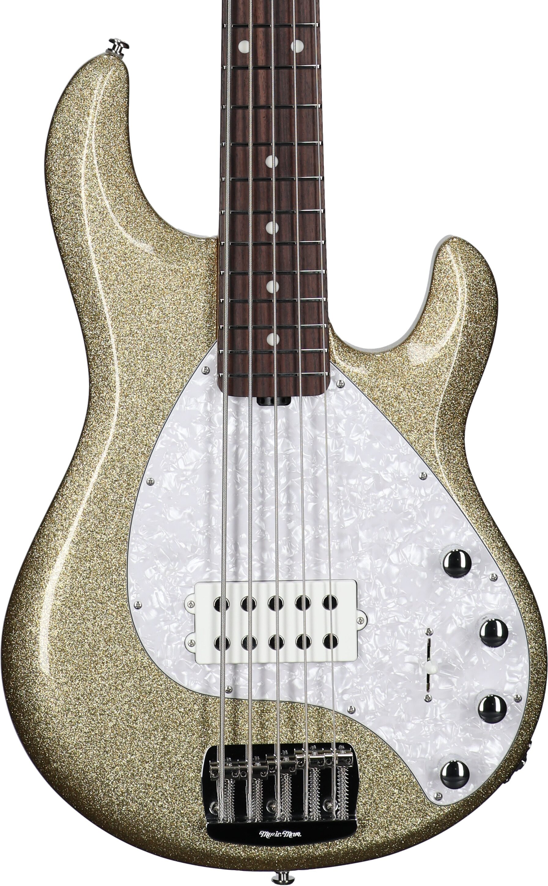 Ernie Ball Music Man StingRay 5 Special Electric Bass, 5-String (with Case), Genius Gold, Body Straight Front