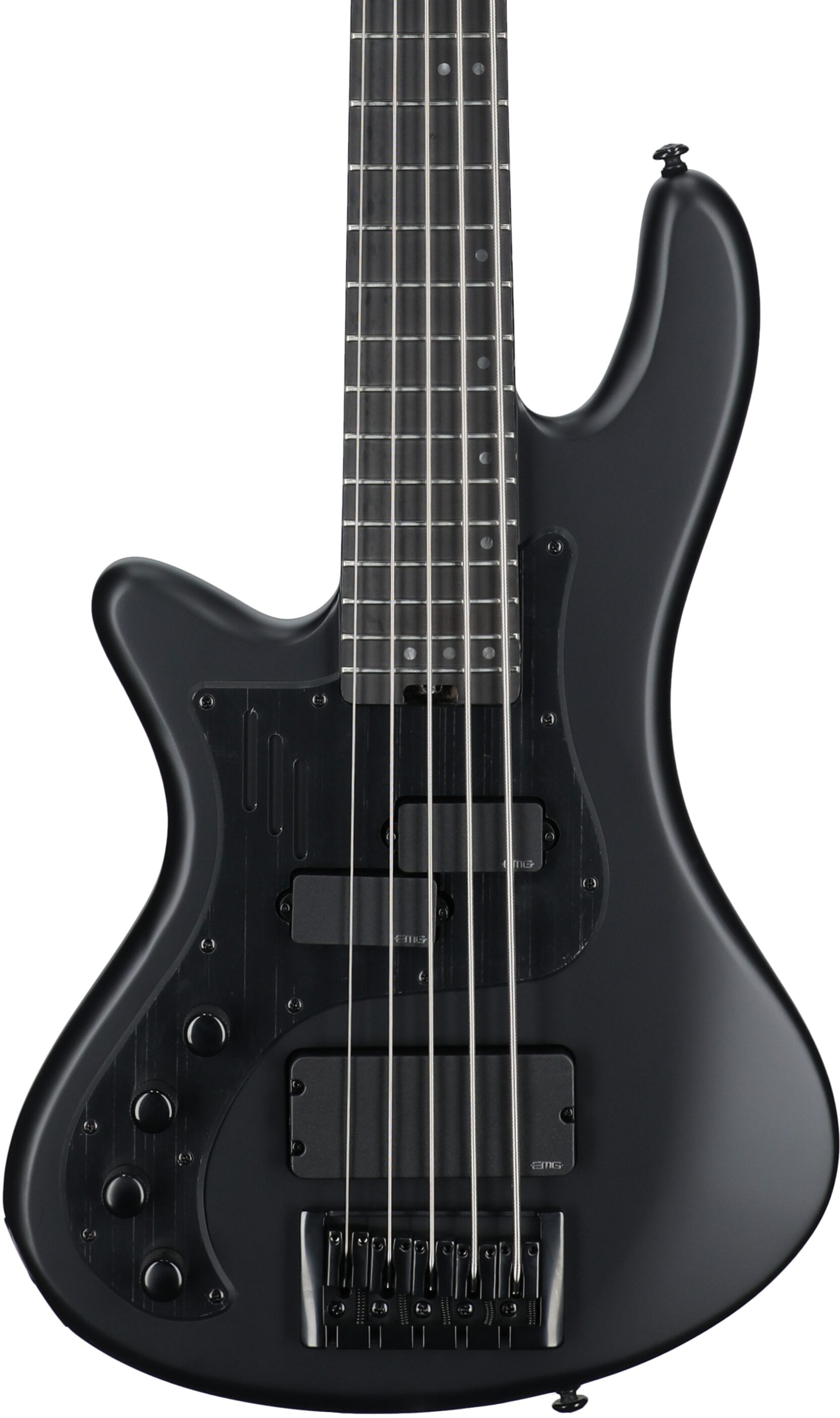 Schecter Stiletto Stealth-5 Pro Electric Bass, Left-Handed, Satin Black, Body Straight Front