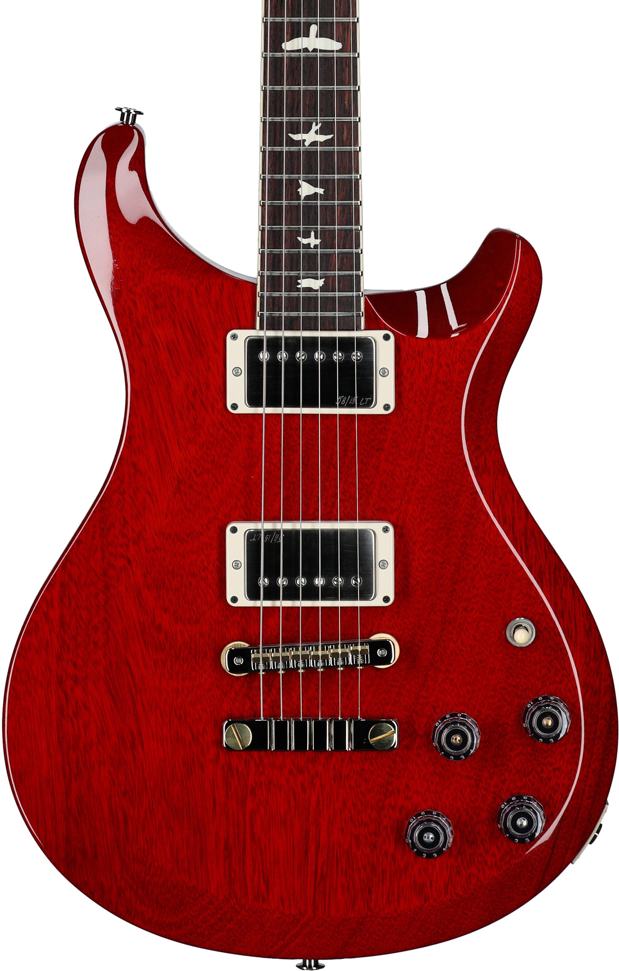 PRS Paul Reed Smith S2 McCarty 594 Thinline Electric Guitar (with Gig Bag), Vintage Cherry, Body Straight Front