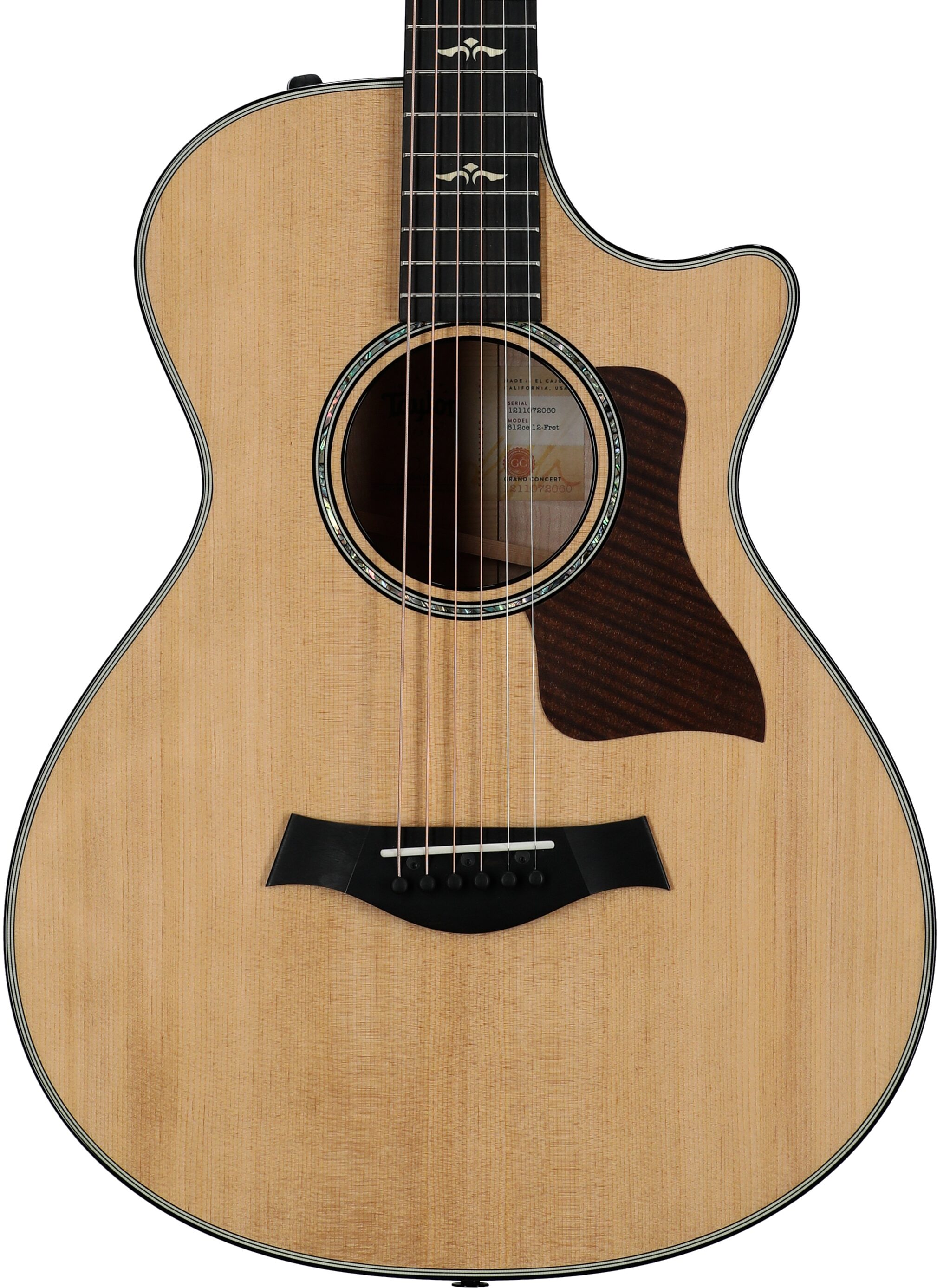 Taylor 612ce 12-Fret V Class Grand Concert Acoustic-Electric Guitar, New, Body Straight Front