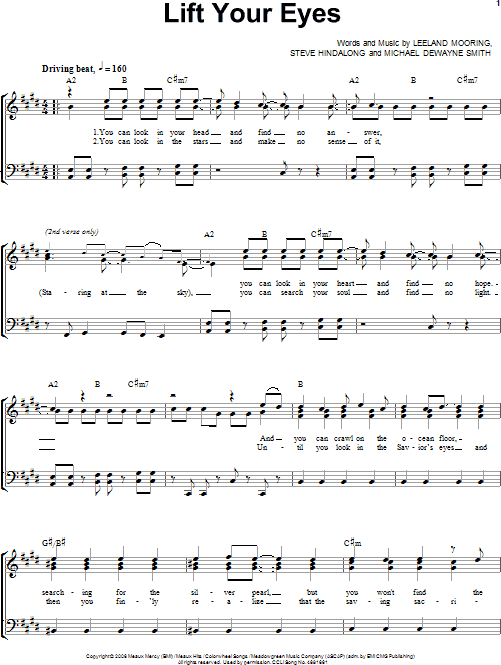 Lift Your Eyes - Piano/Vocal/Guitar, New, Main