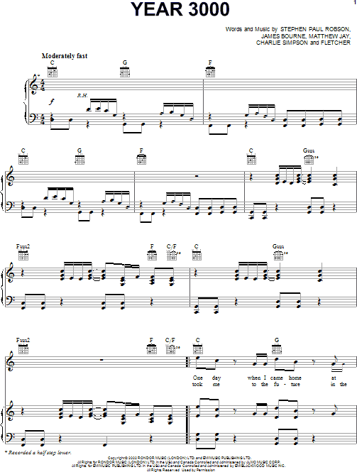 Year 3000 - Piano/Vocal/Guitar, New, Main