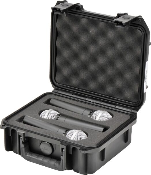SKB 3i Waterproof Series Microphone Case, Fits 3 Microphones, 3I-0907-MC3, Angle