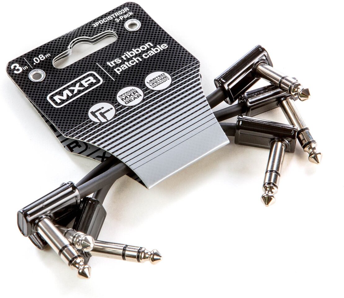 MXR Instrument Patch Cables, 3 inch, TRS, 3-Pack, Action Position Back