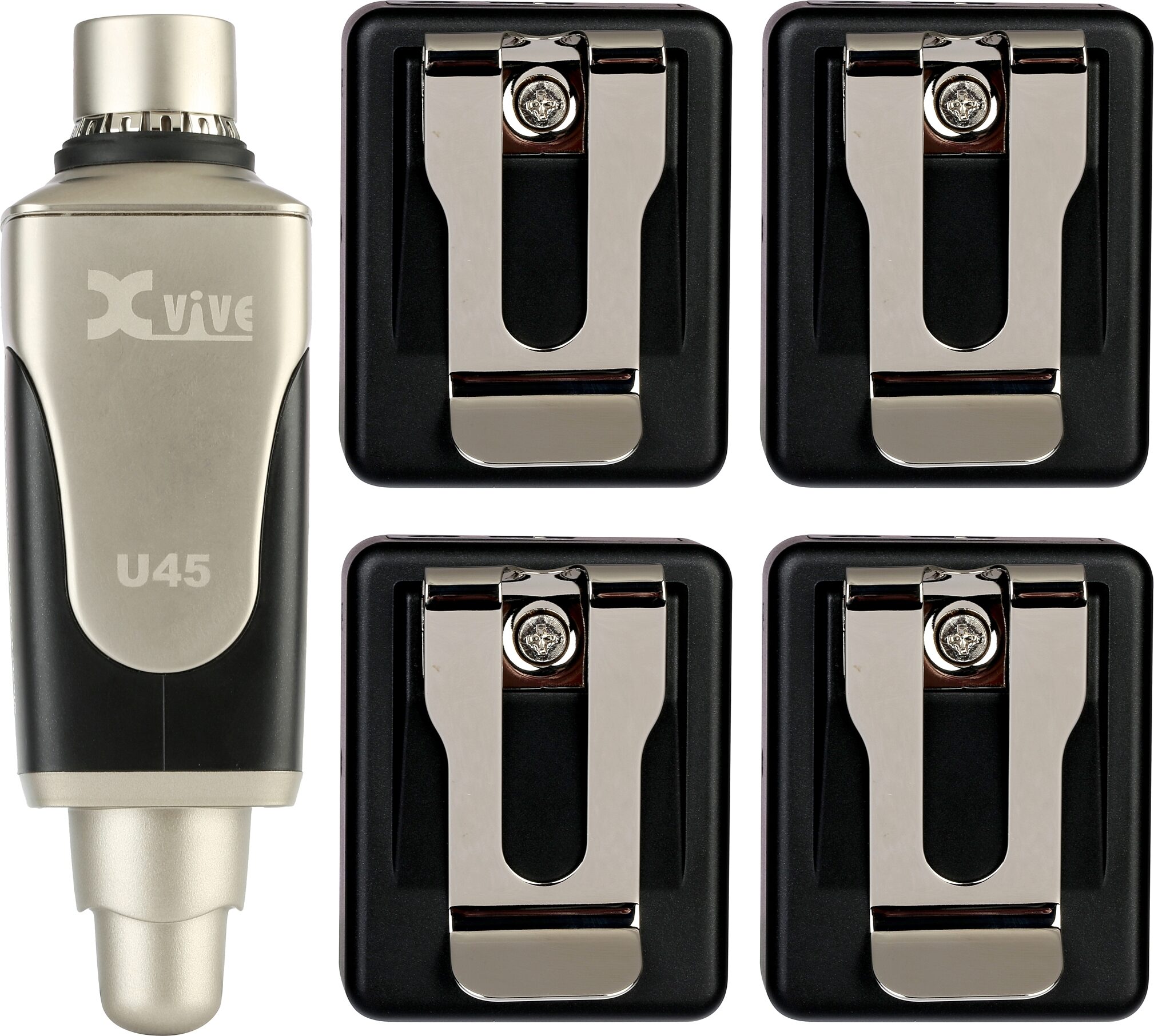 Xvive U45R4 5.8GHz Digital Wireless Quad Receiver In-Ear Monitor System, New, Action Position Back