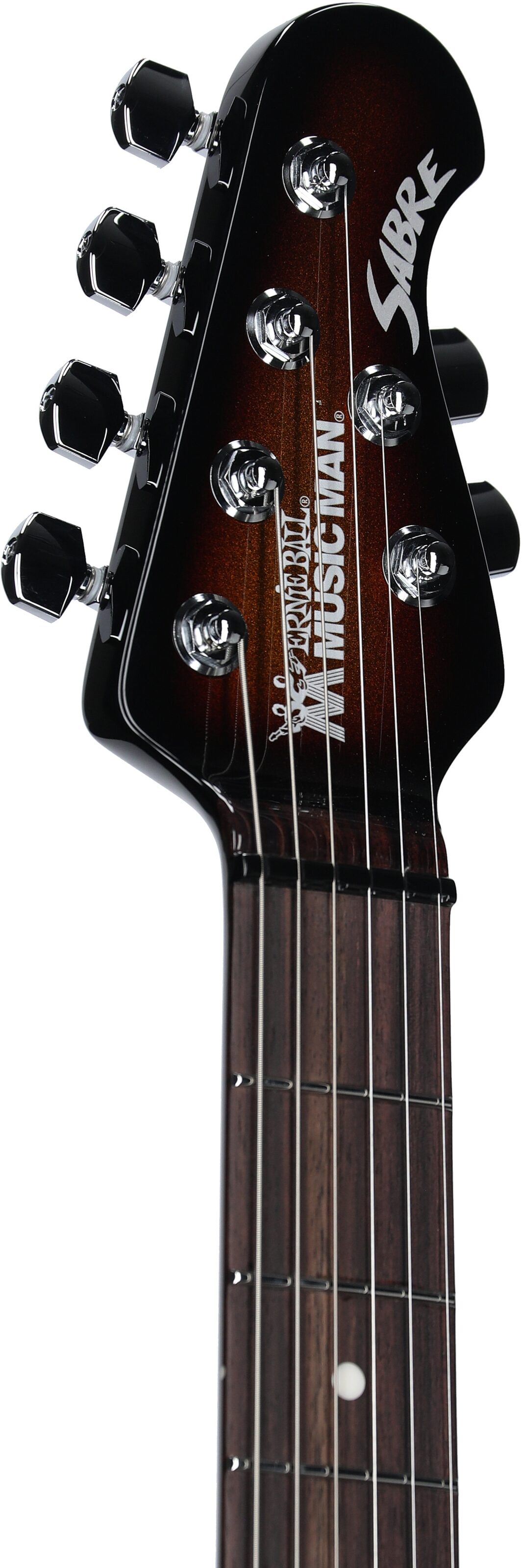 Ernie Ball Music Man Sabre HT Electric Guitar (with Mono Gig Bag), Showtime, Serial Number H02879, Headstock Left Front