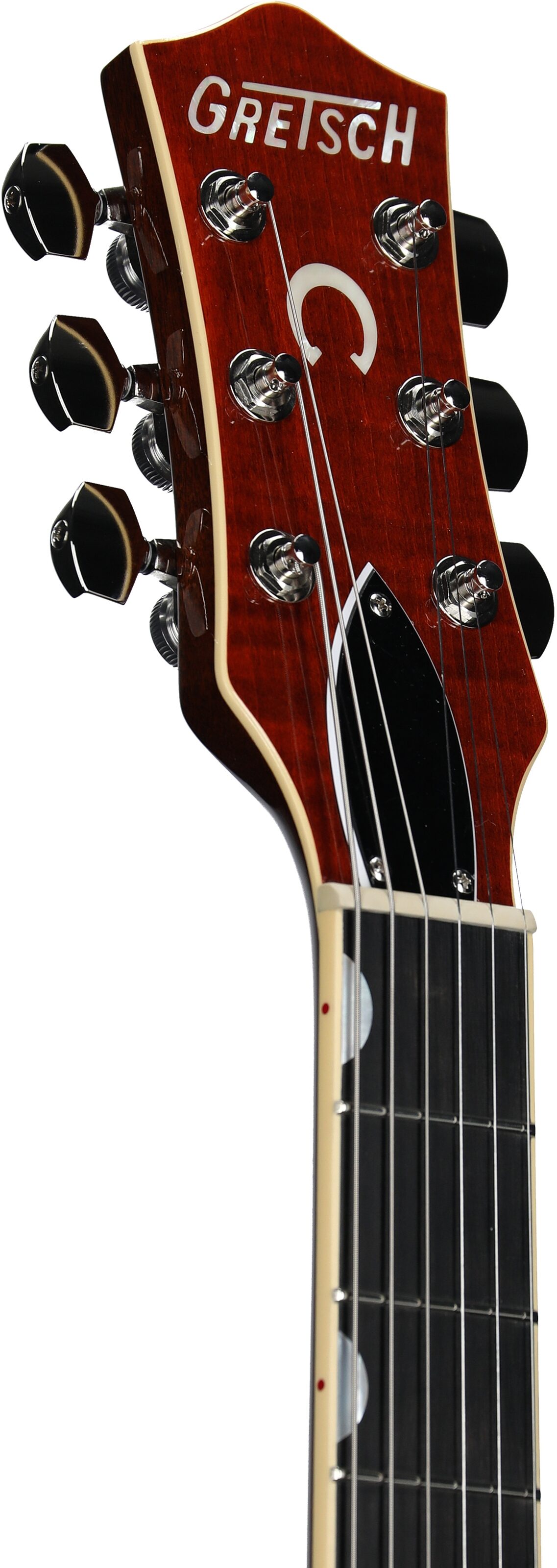 Gretsch G6130T Limited Edition Sidewinder Electric Guitar (with Case), Bourbon, Serial Number JT23041576, Headstock Left Front