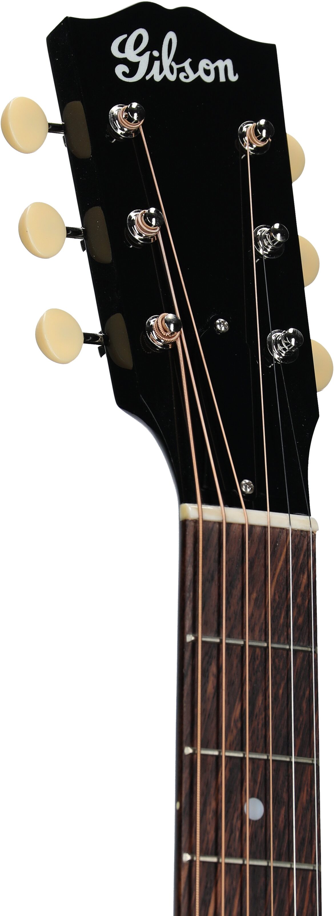 Gibson L-00 Original Acoustic-Electric Guitar (with Case), Ebony, Serial Number 22193052, Headstock Left Front