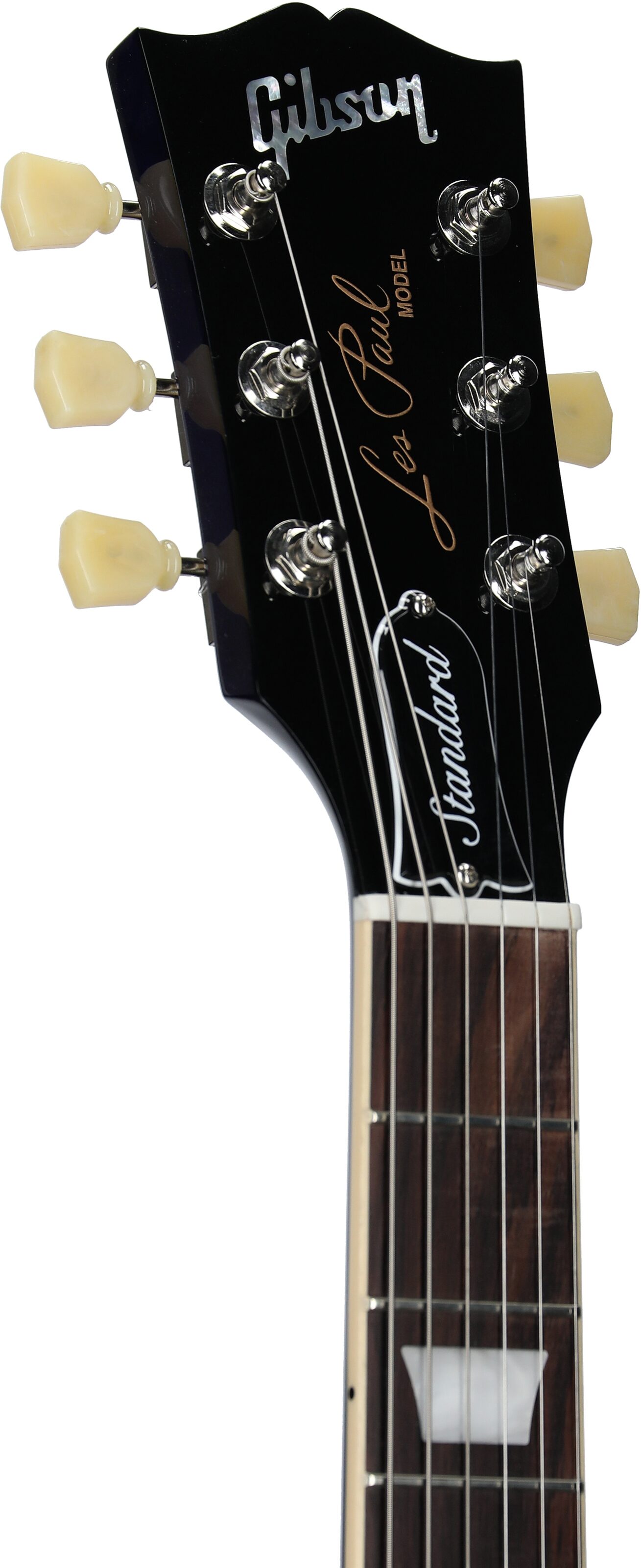 Gibson Les Paul Standard 50s Custom Color Electric Guitar, Figured Top (with Case), Blueberry Burst, Serial Number 224430193, Headstock Left Front