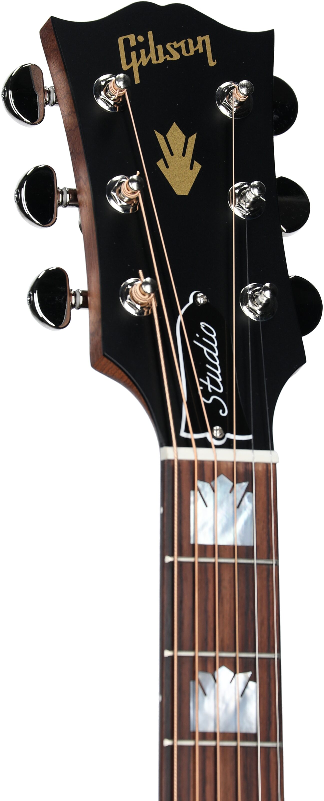 Gibson SJ-200 Studio Rosewood Jumbo Acoustic-Electric Guitar (with Case), Satin Natural, Serial Number 23483124, Headstock Left Front
