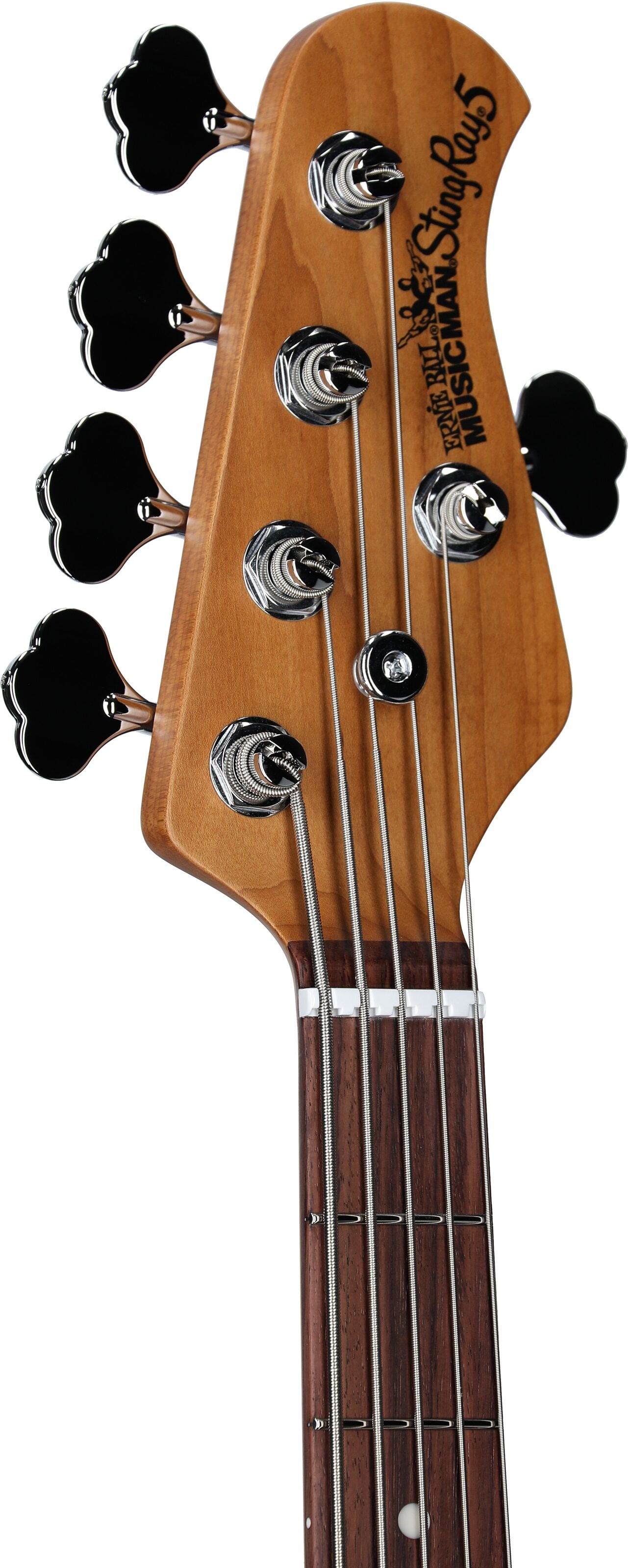 Ernie Ball Music Man StingRay 5 Special Electric Bass, 5-String (with Case), Purple Sunset, Serial Number K03575, Headstock Left Front