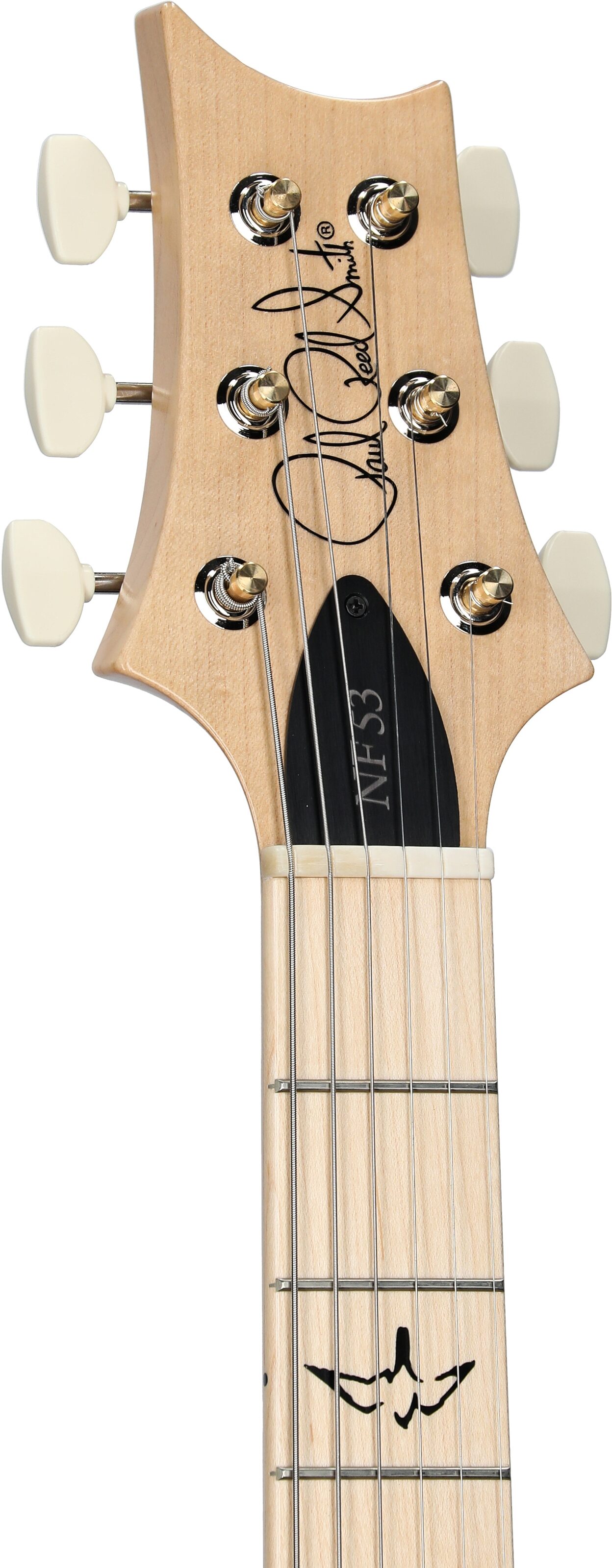 PRS Paul Reed Smith NF 53 Electric Guitar (with Gig Bag), White Doghair Smokeburst, Serial Number 0391182, Headstock Left Front