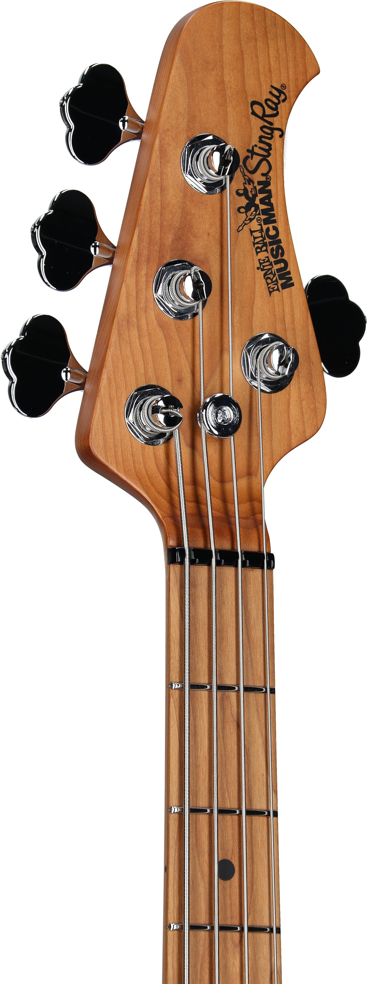 Ernie Ball Music Man StingRay Special Electric Bass (with Mono Case), Hot Honey, Serial Number K06749, Headstock Left Front
