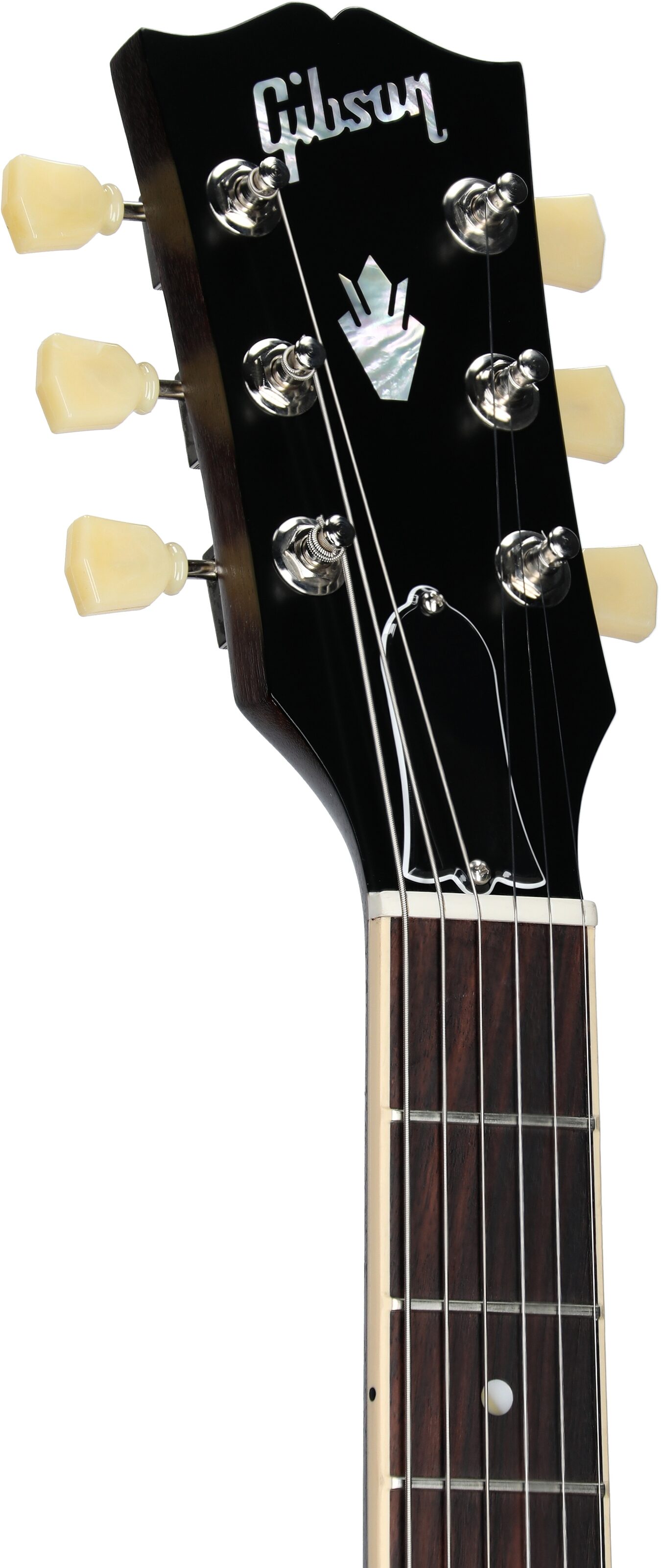 Gibson ES-335 Dot Satin Electric Guitar (with Case), Vintage Burst, Serial Number 203940001, Headstock Left Front