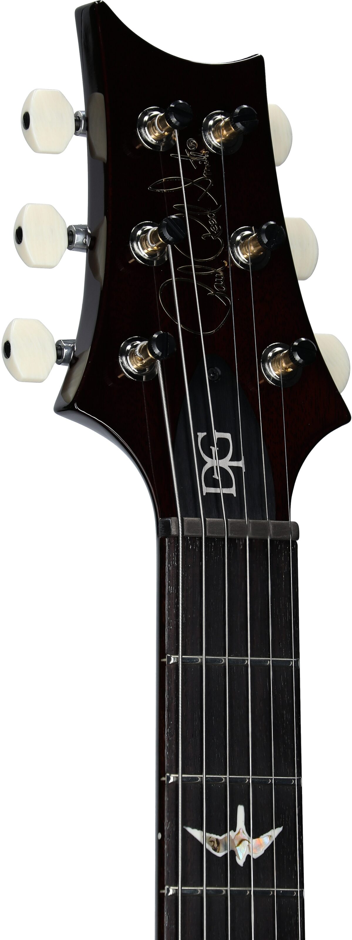 PRS Paul Reed Smith DGT Electric Guitar (with Case), McCarty Tobacco Sunburst, Serial Number 0393412, Headstock Left Front