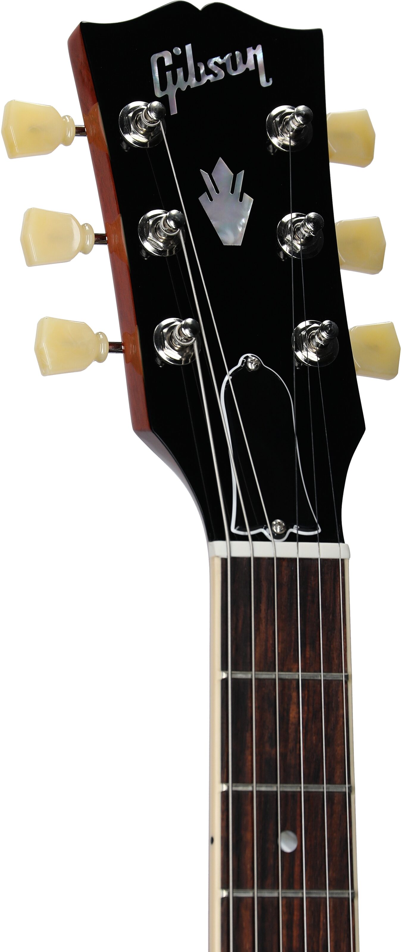 Gibson ES-335 Electric Guitar (with Case), Watermelon, Serial Number 225340075, Headstock Left Front