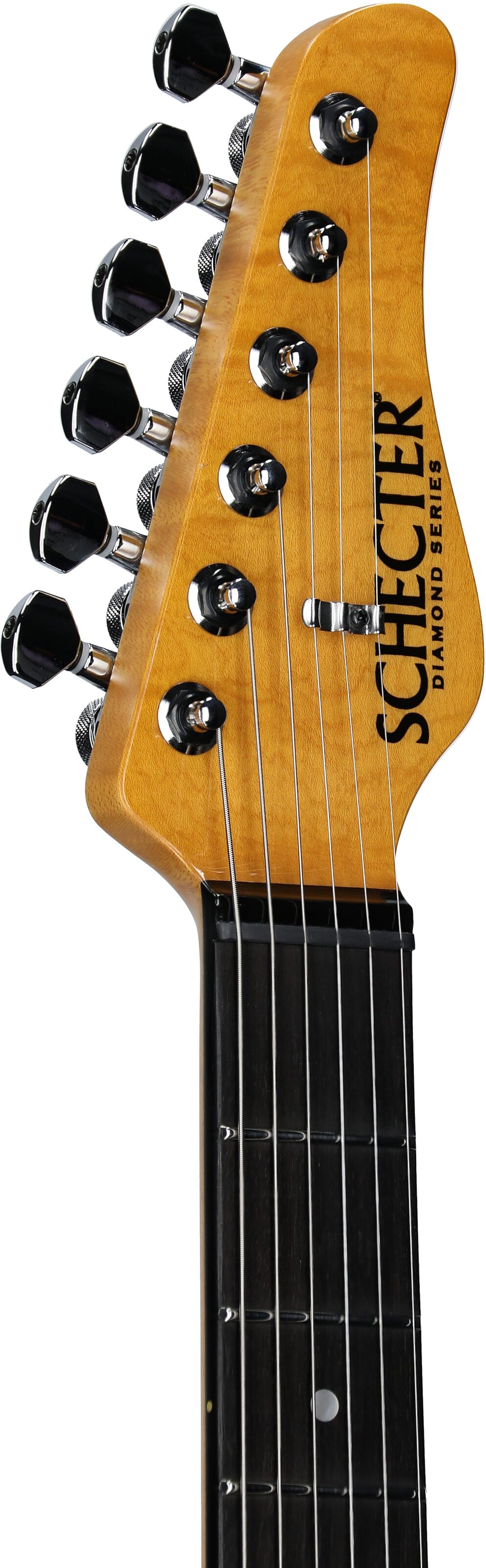 Schecter Japan PT Classic Electric Guitar (with Case), Transparent Fade Burst, Serial Number J22-09197, Headstock Left Front