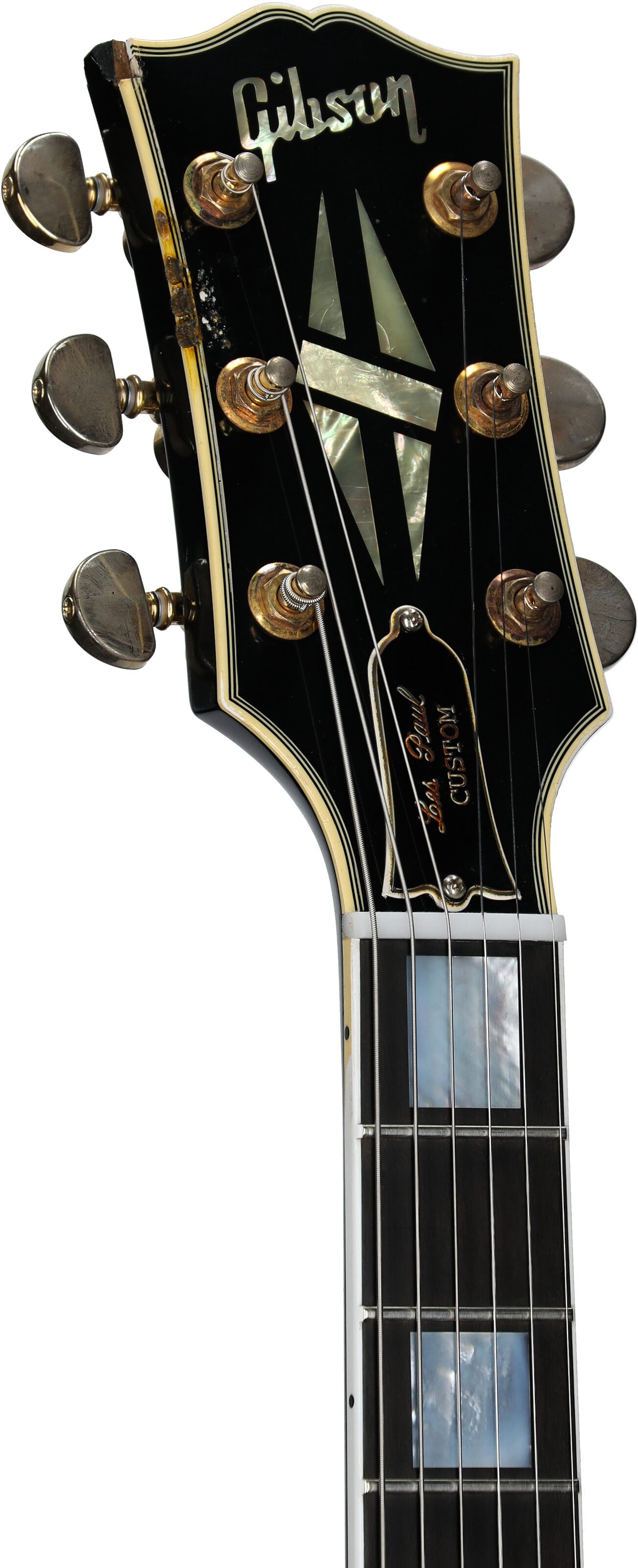 Gibson Custom Shop Eric Clapton 1958 Les Paul Custom Electric Guitar, Ebony, Serial Number EC 052, Headstock Left Front