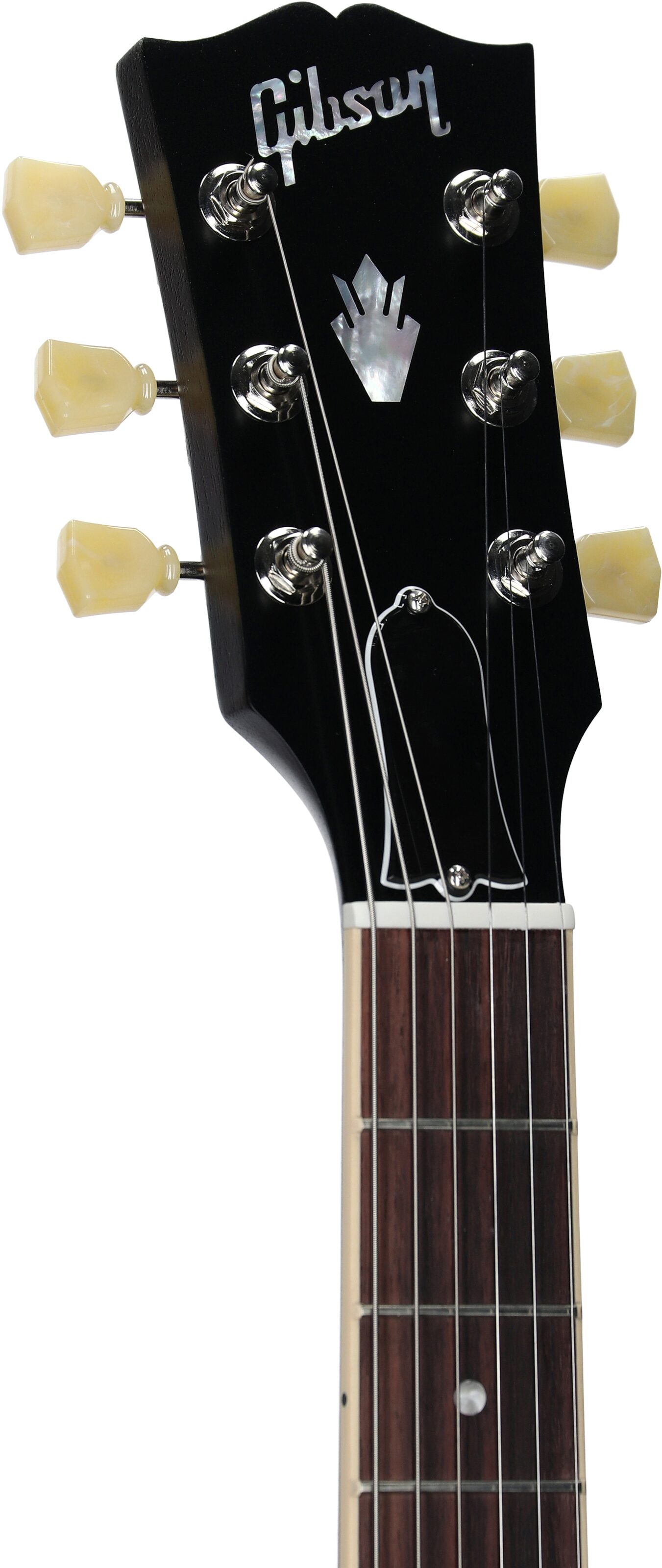 Gibson ES-335 Dot Satin Electric Guitar (with Case), Vintage Burst, Serial Number 202350358, Headstock Left Front