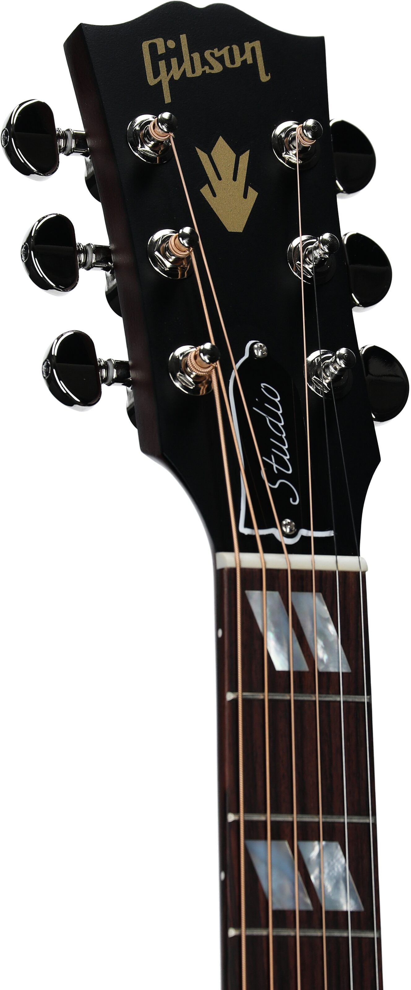 Gibson Hummingbird Studio EC Acoustic-Electric Guitar (with Case), Tri-Burst Satin, Serial Number 22884048, Headstock Left Front