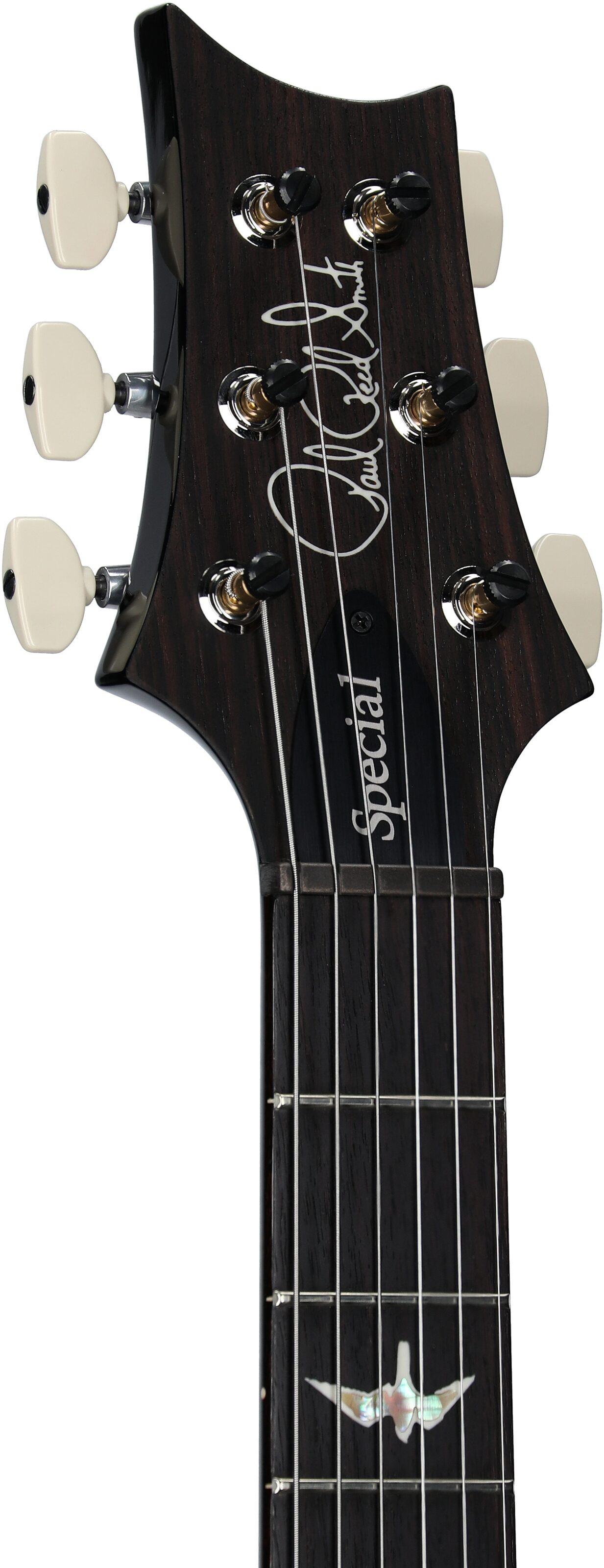 PRS Paul Reed Smith Special Semi-Hollowbody Electric Guitar (with Case), Charcoal Wraparound Smoke, Serial Number 0401994, Headstock Left Front