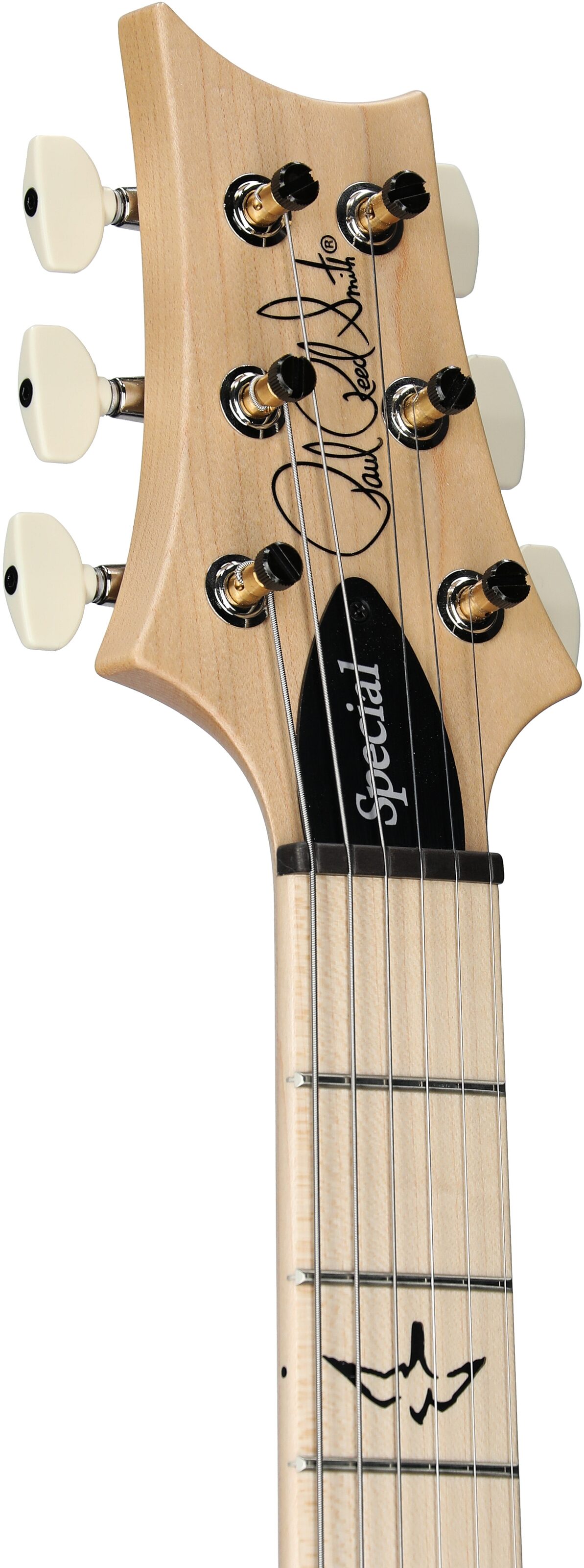 PRS Paul Reed Smith Swamp Ash Special Maple Electric Guitar (with Gig Bag), Jasper Smokeburst, Serial Number 0404830, Headstock Left Front