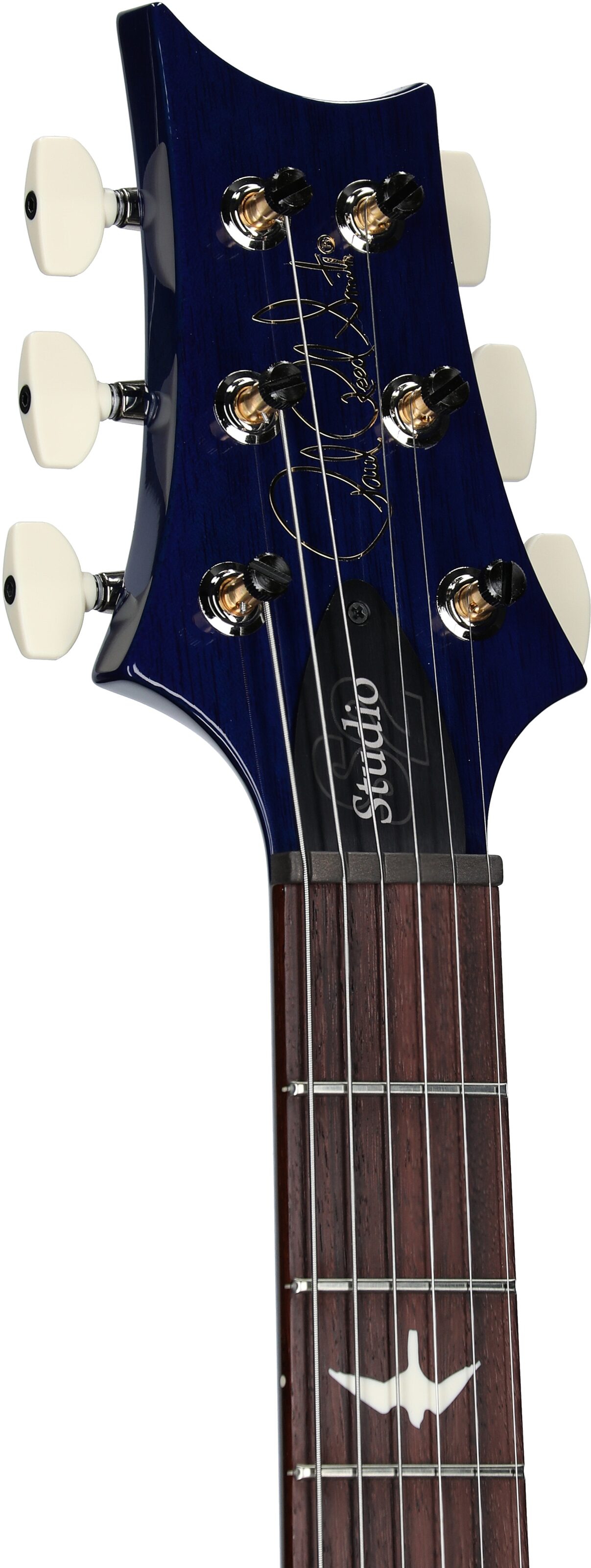 PRS Paul Reed Smith S2 Studio Electric Guitar, Faded Gray Black Blue Burst, Serial Number S2080103, Headstock Left Front