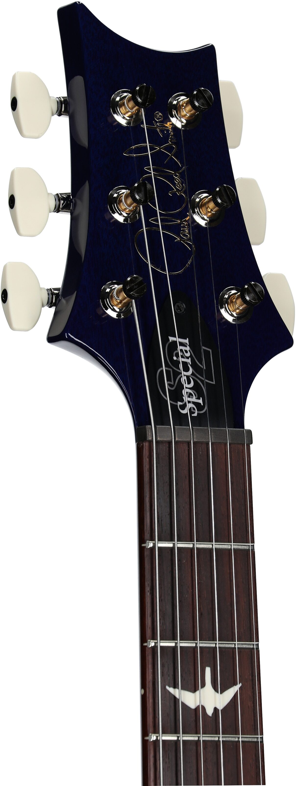 PRS Paul Reed Smith S2 Special Semi-Hollow Electric Guitar (with Gig Bag), Faded Gray Black Blue Burst, Serial Number S2080766, Headstock Left Front