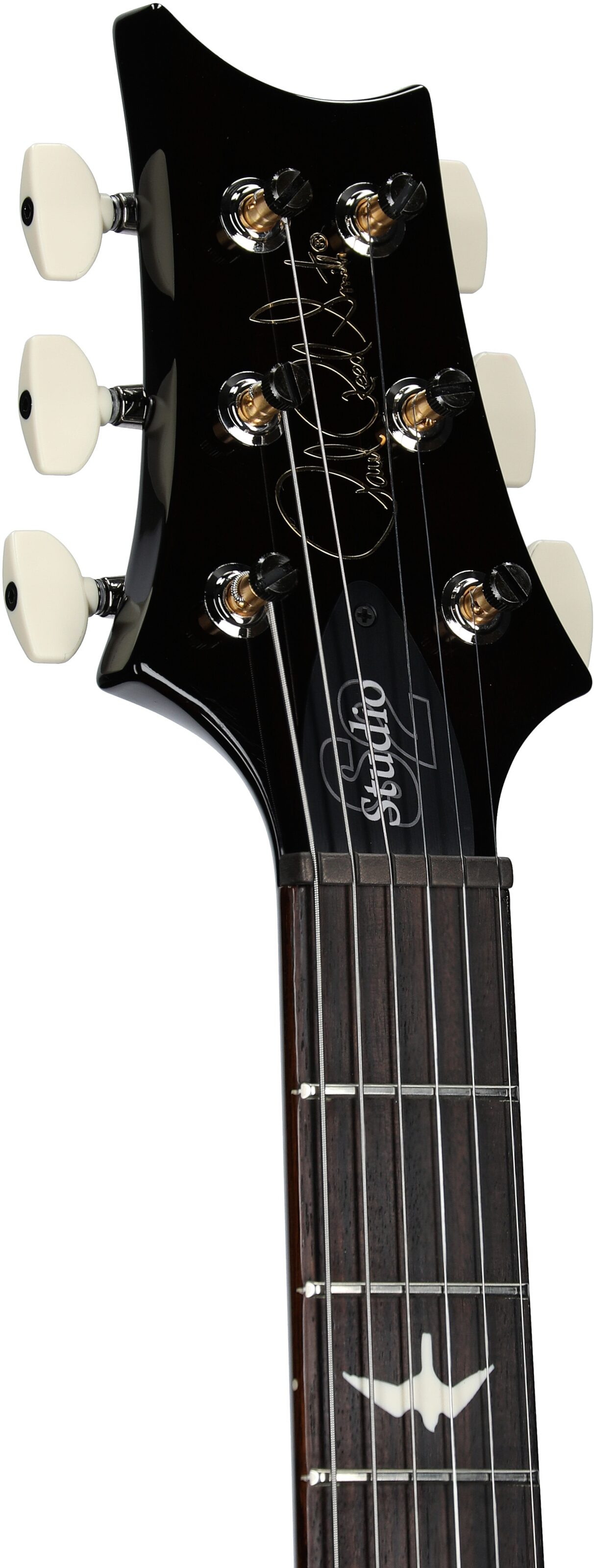 PRS Paul Reed Smith S2 Studio Electric Guitar, Black Amber, Serial Number S2080979, Headstock Left Front
