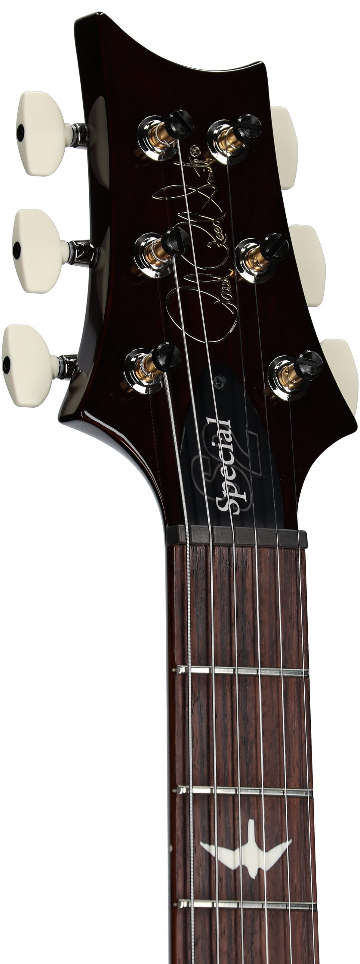 PRS Paul Reed Smith S2 Special Semi-Hollow Electric Guitar (with Gig Bag), Black Amber, Serial Number S2080043, Headstock Left Front