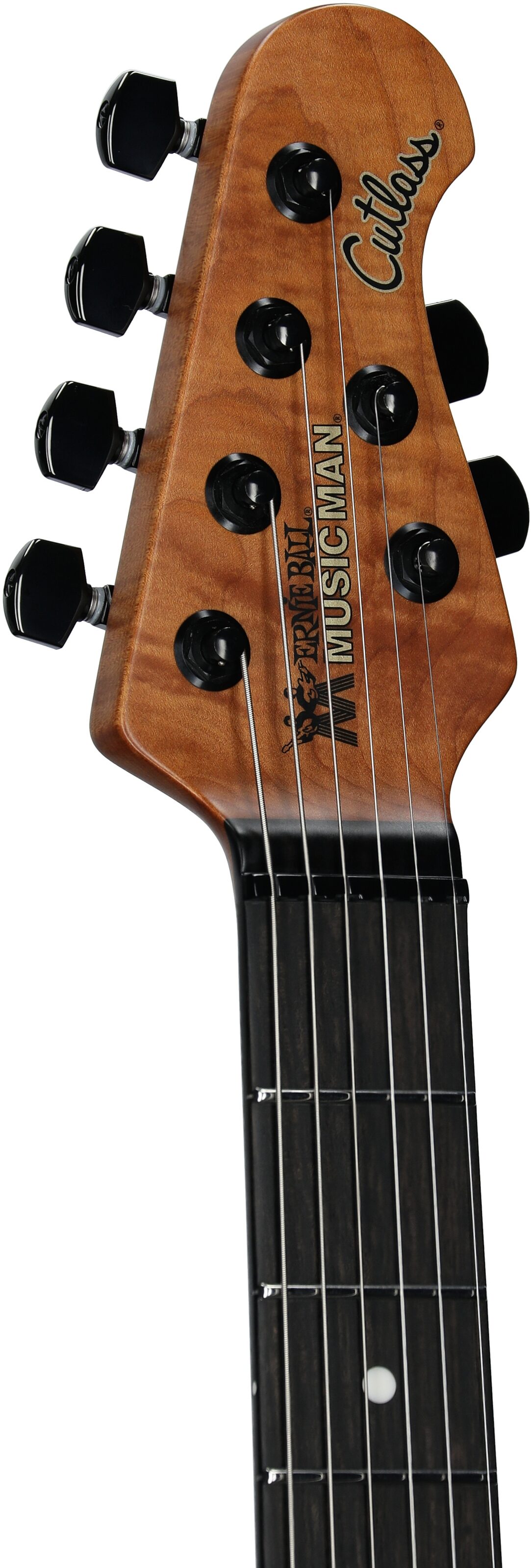 Ernie Ball Music Man Jason Richardson Cutlass HT Electric Guitar, (with Gig Bag), Kokiri Forest Green, Serial Number S12054, Headstock Left Front