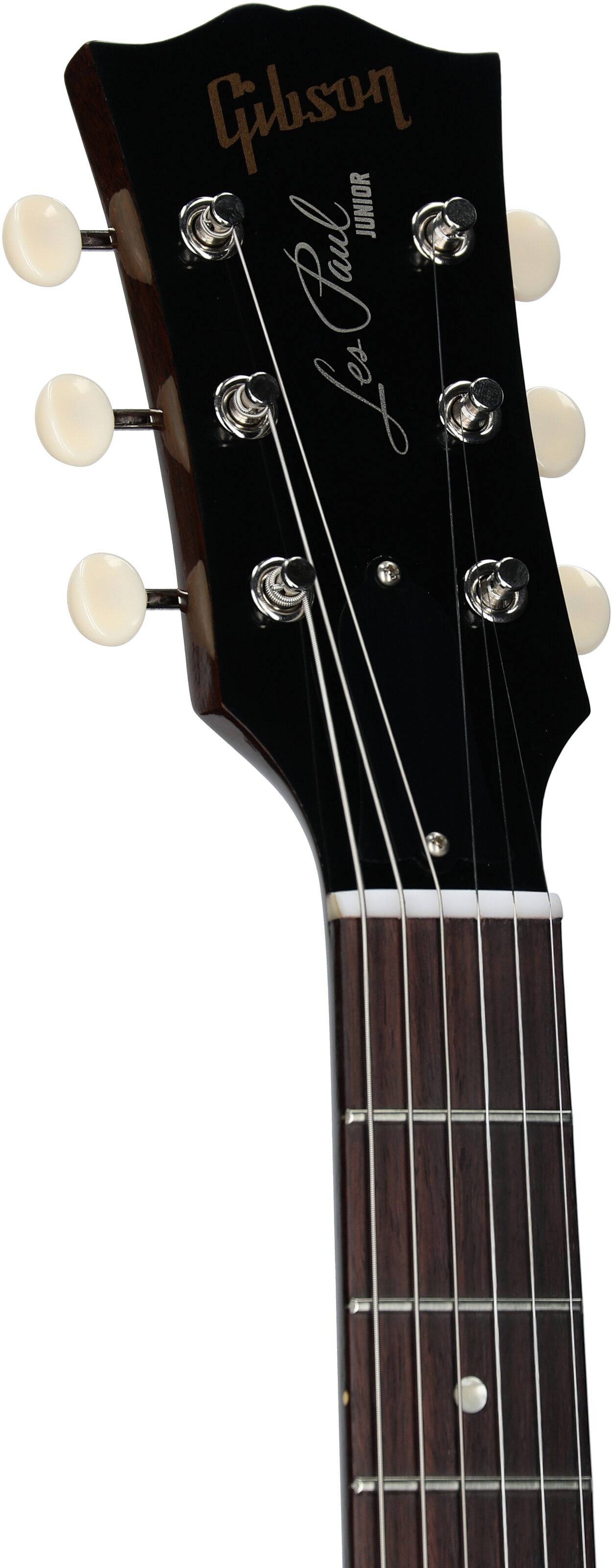 Gibson Custom 1957 Les Paul Junior Reissue Electric Guitar (with Case), Vintage Sunburst, Serial Number 75757, Headstock Left Front