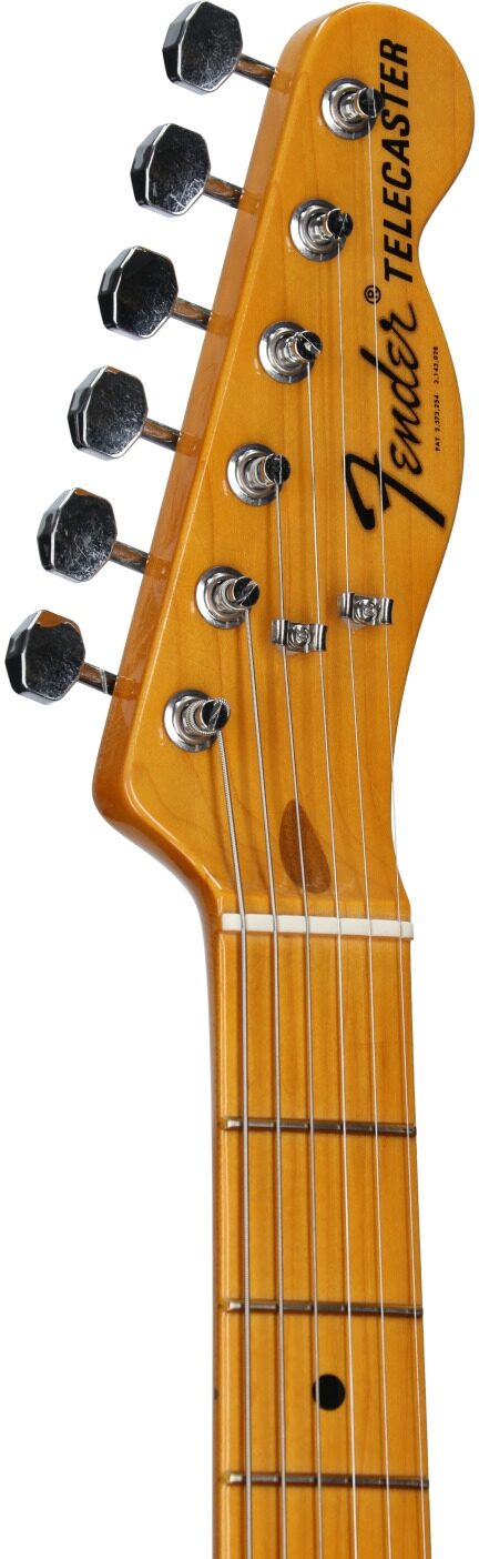 Fender Stories Mike Campbell Telecaster Electric Guitar, Maple Fingerboard (with Case), Red Dog, Serial Number MC250501, Headstock Left Front