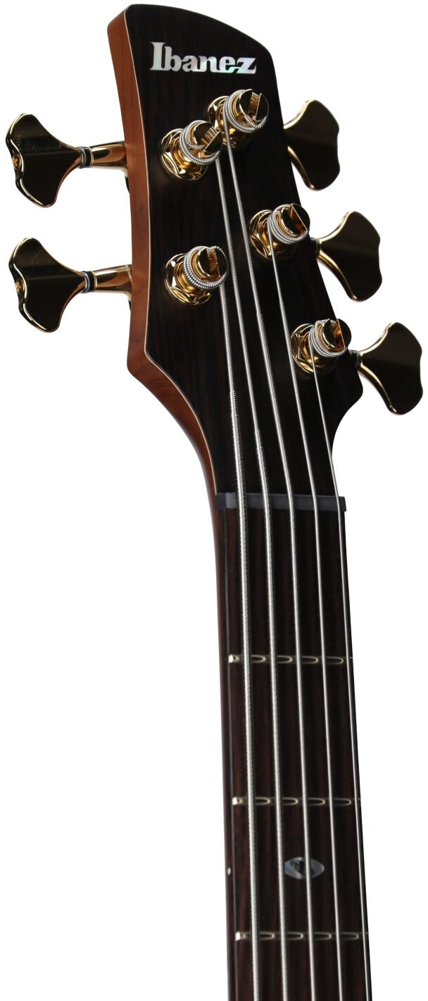 Ibanez SR6605 Prestige Electric Bass, 5-String (with Case), Ghost Fleet Blue, Serial Number 210001F2503154, Headstock Left Front