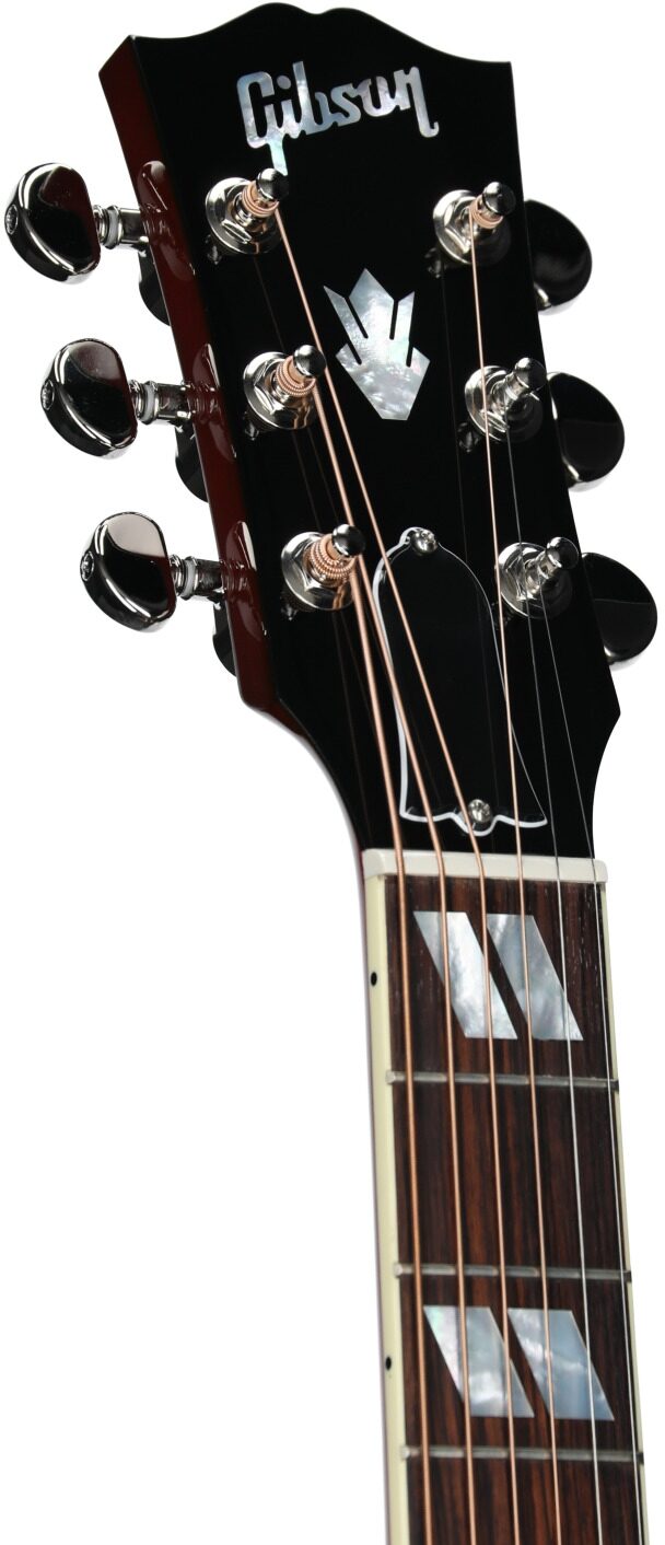 Gibson Limited Edition Hummingbird Standard Acoustic-Electric Guitar (with Case), Wine Red, Serial Number 23304091, Headstock Left Front