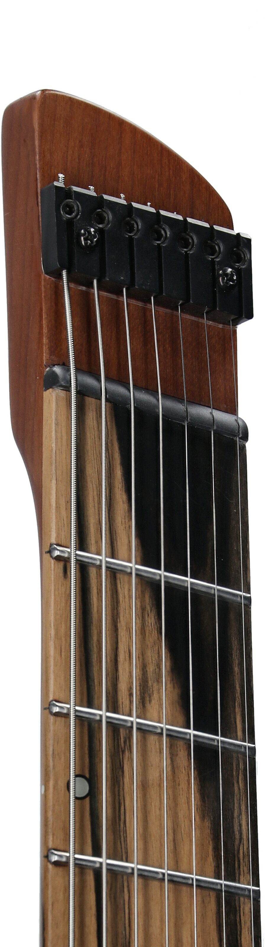 Legator Ghost 7 OD Multi-Scale Guitar, Jupiter Burst, Headstock Left Front