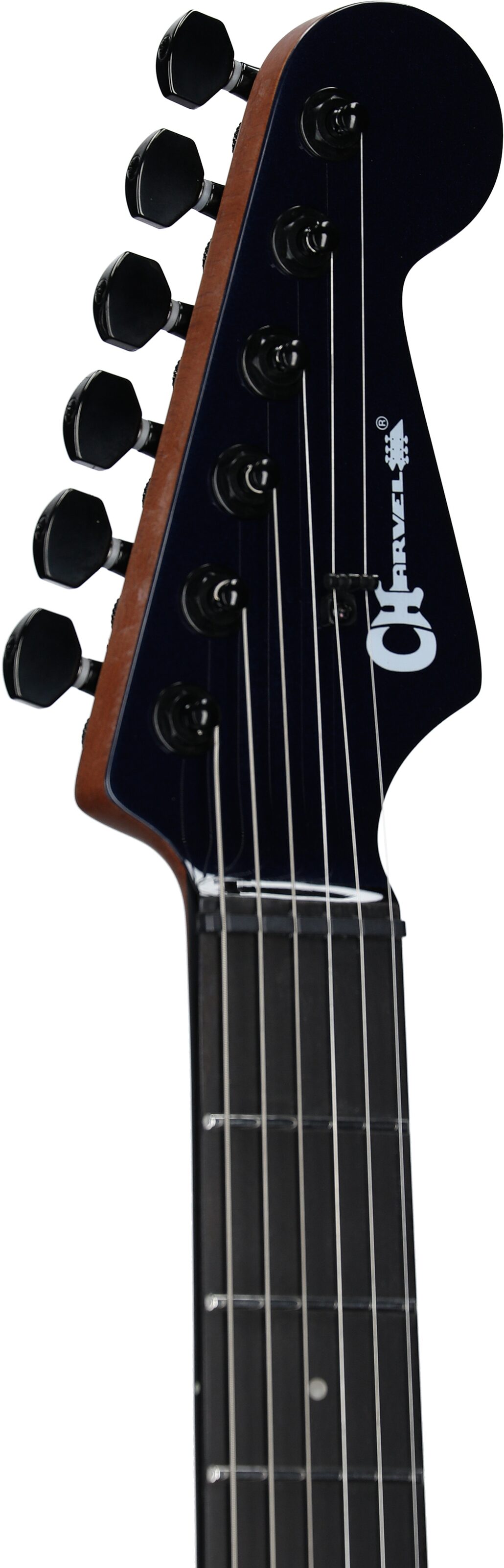 Charvel Pro-Mod Plus So-Cal SC1 HH Electric Guitar (with Gig Bag), Midnight Blue, Headstock Left Front
