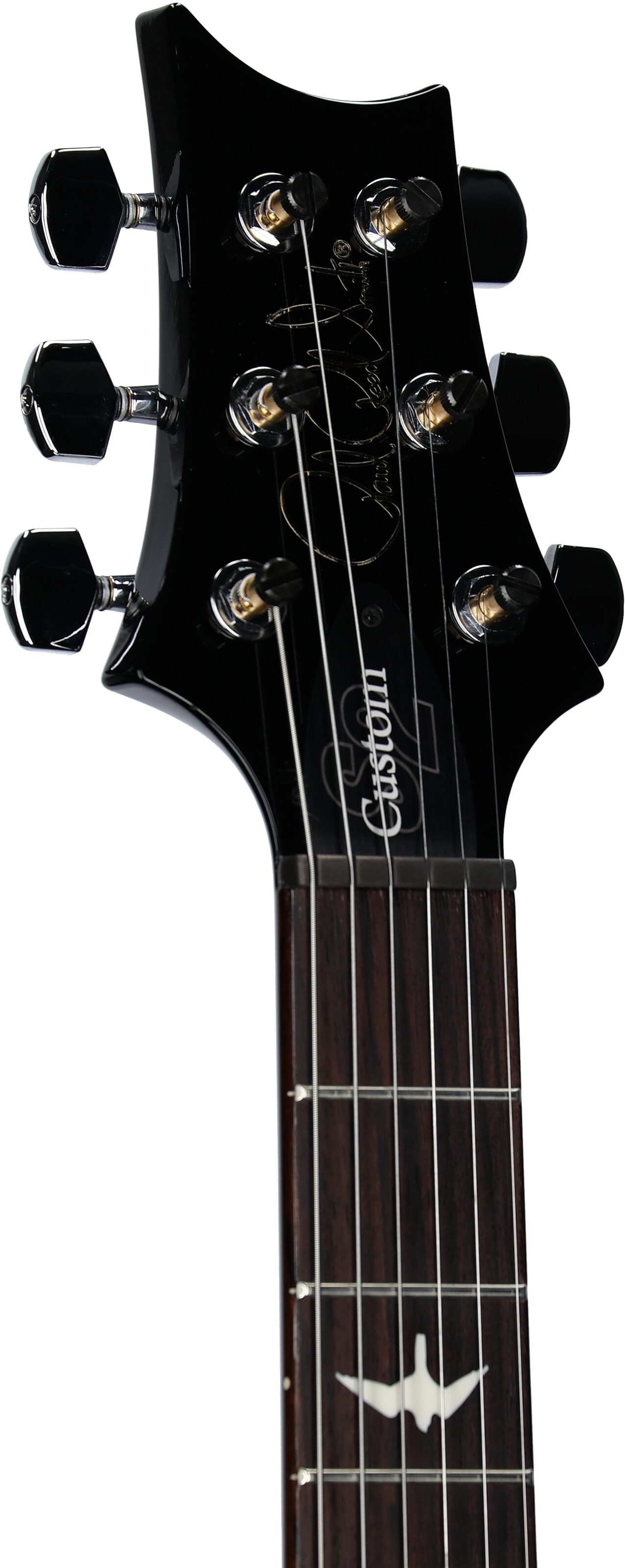 PRS Paul Reed Smith S2 Custom Color 24 Electric Guitar (with Gig Bag), Faded Gray Black Purple Smokeburst, Headstock Left Front