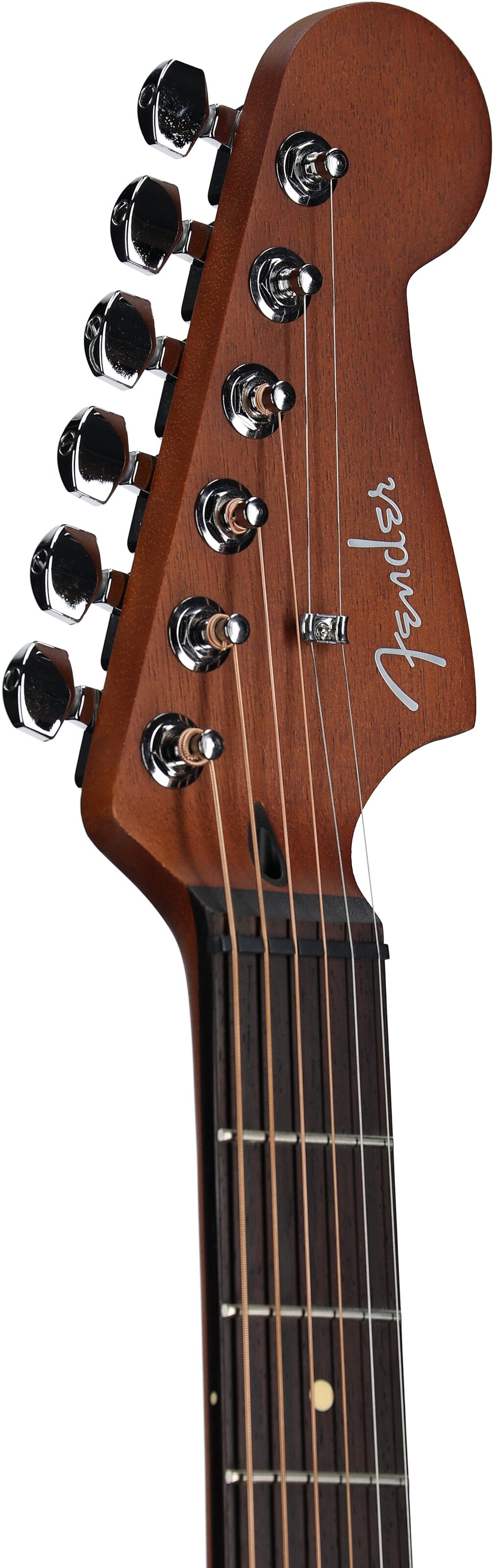 Fender Acoustasonic Standard Jazzmaster Acoustic-Electric Guitar, Aged Natural, Headstock Left Front
