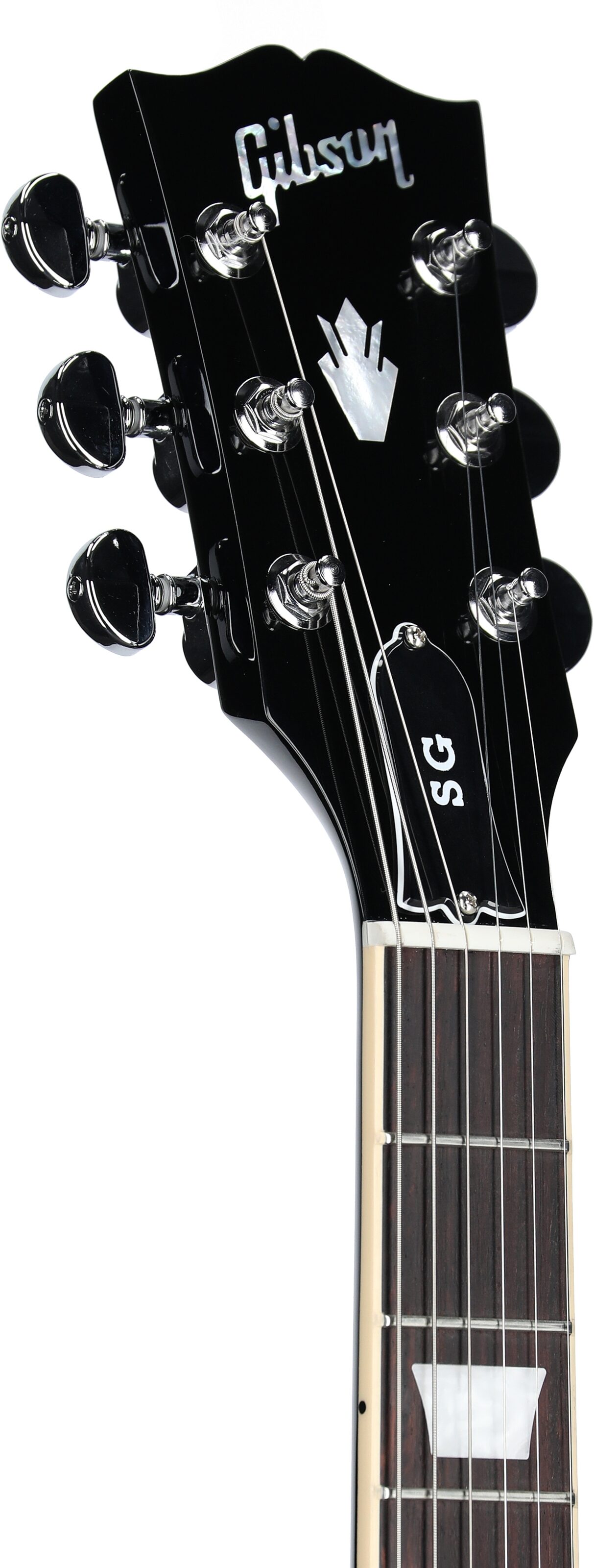 Gibson SG Standard Custom Color Electric Guitar (with Soft Case), Pelham Blue Burst, Headstock Left Front