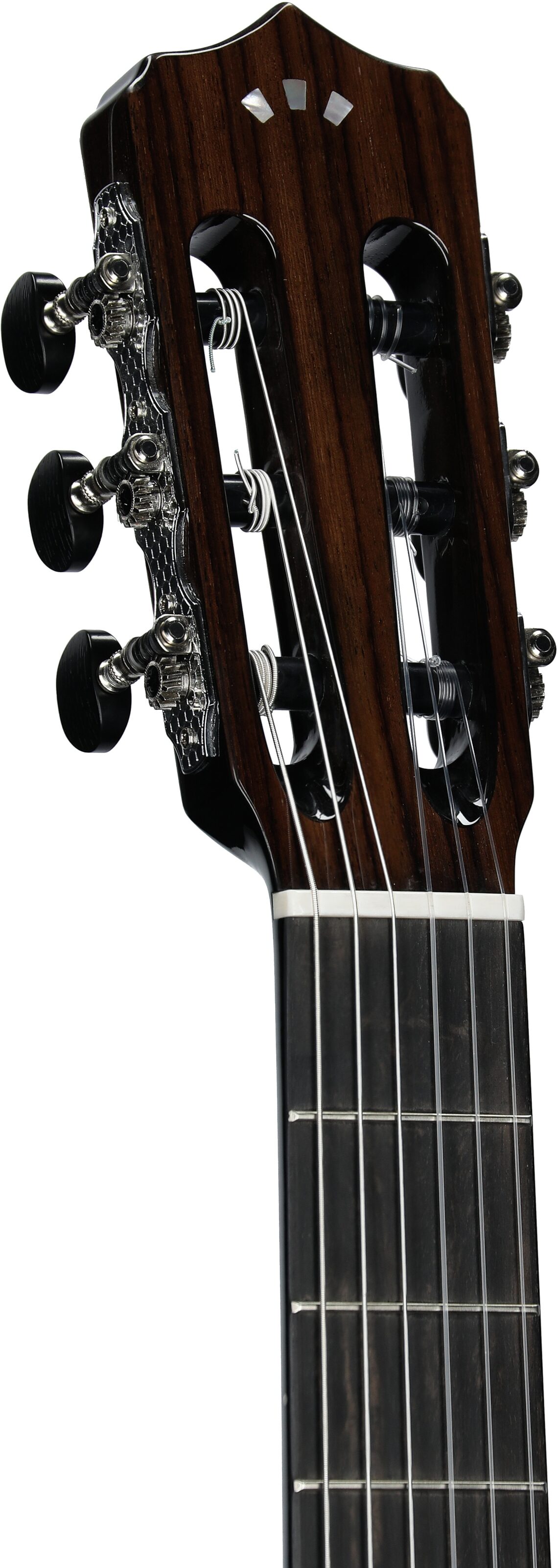 Cordoba Fusion 12 Classical Acoustic-Electric Guitar, Cinnamon Burst, Headstock Left Front