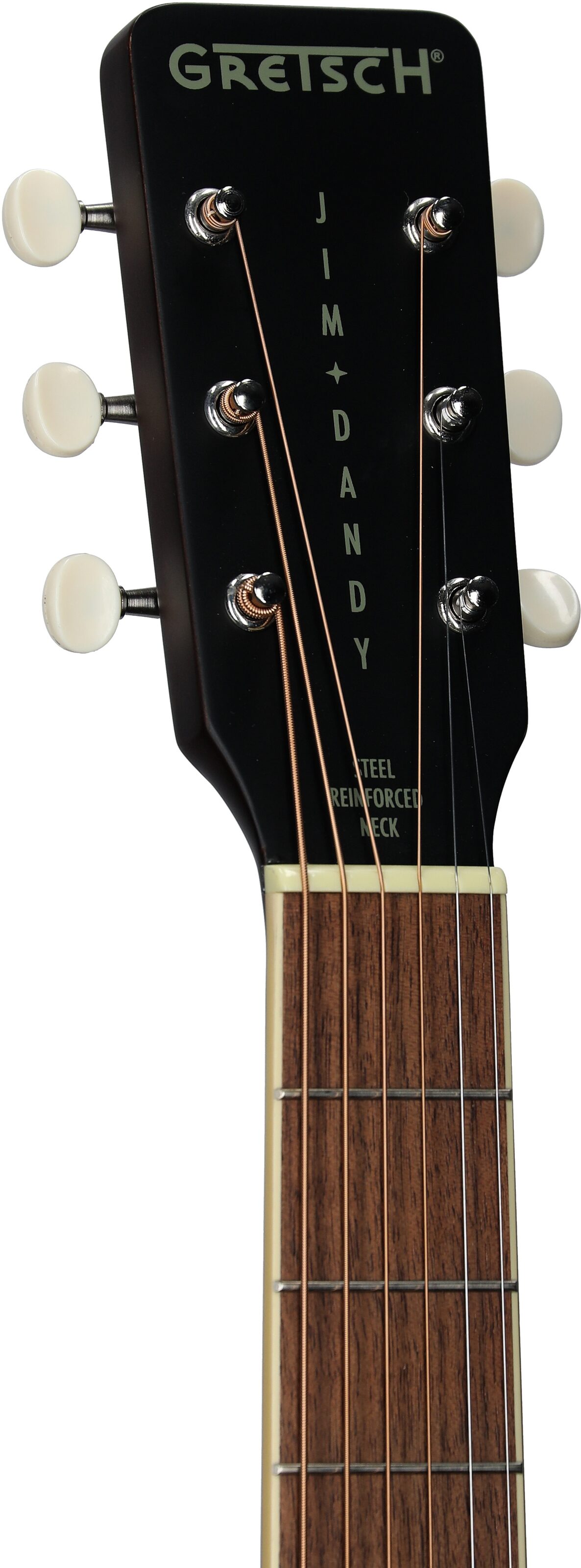 Gretsch Jim Dandy Concert Acoustic Guitar, Rex Burst, Headstock Left Front