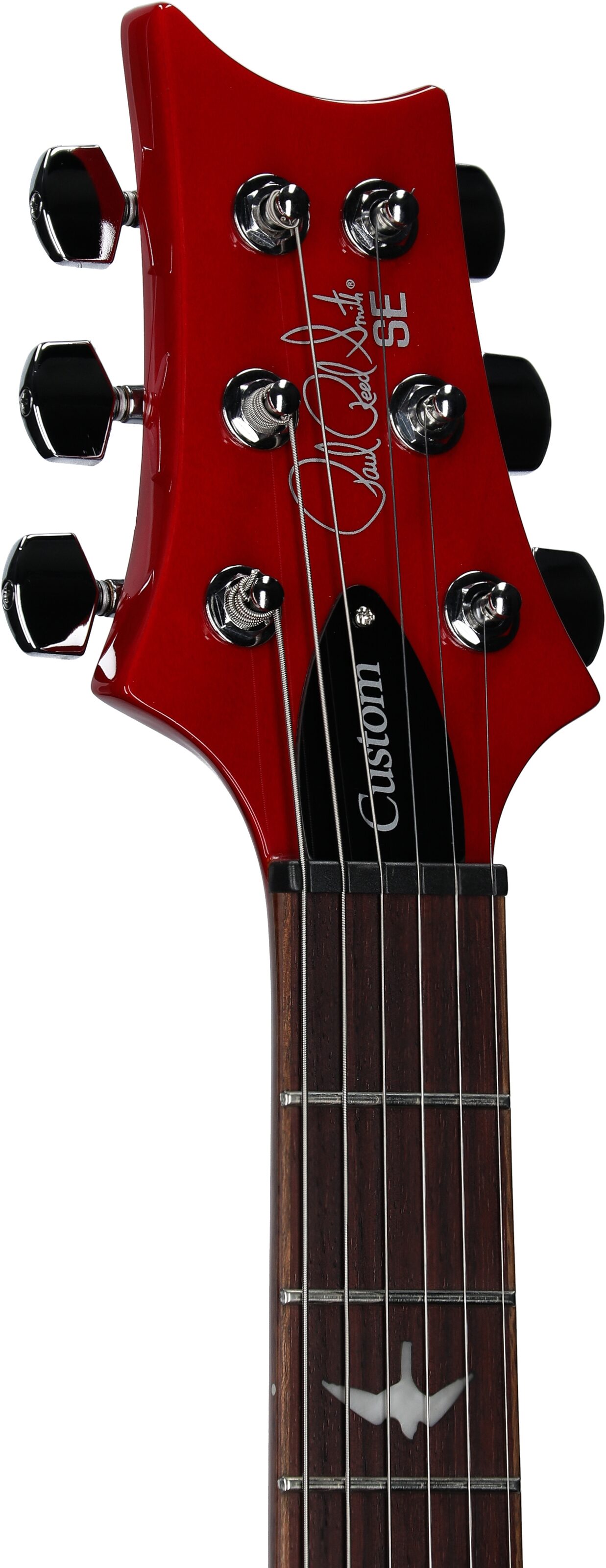 PRS Paul Reed Smith SE Custom 24-08 Electric Guitar (with Gig Bag), Charcoal Cherry Burst, Headstock Left Front