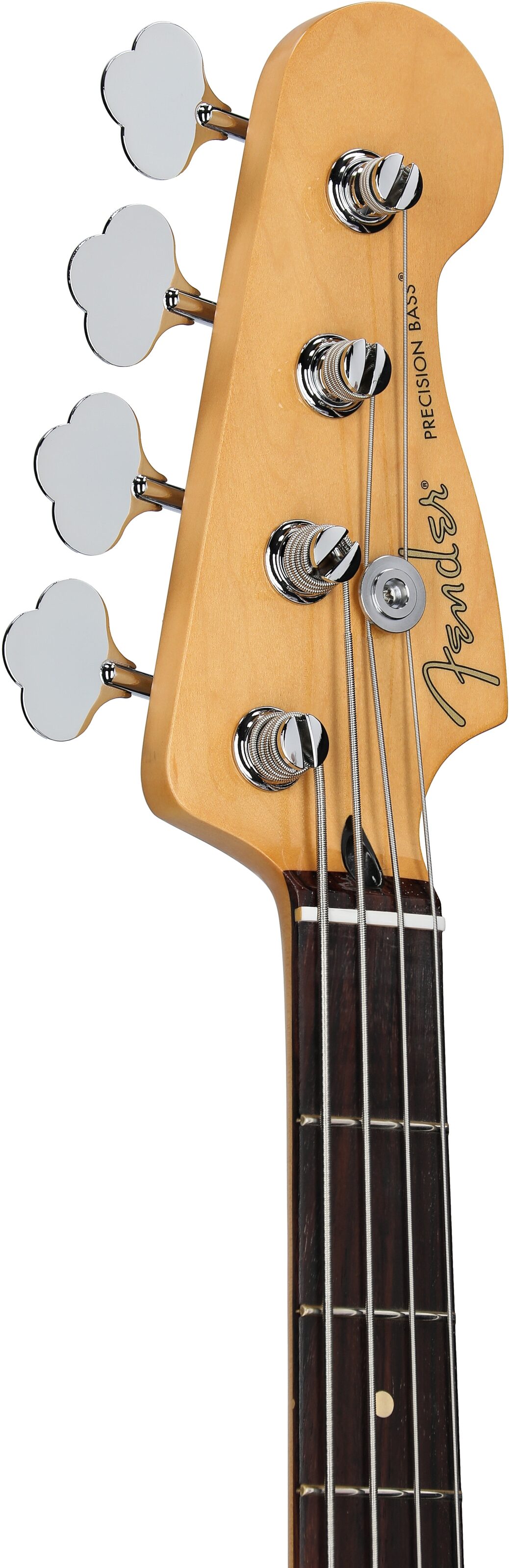 Fender Player II Precision Electric Bass, with Rosewood Fingerboard, Polar White, Headstock Left Front