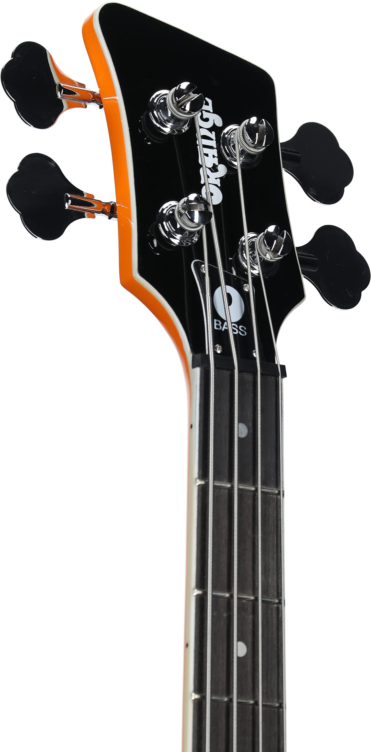 Orange O Bass Electric Bass (with Gig Bag), Orange, Open Box (Very Good), Headstock Left Front