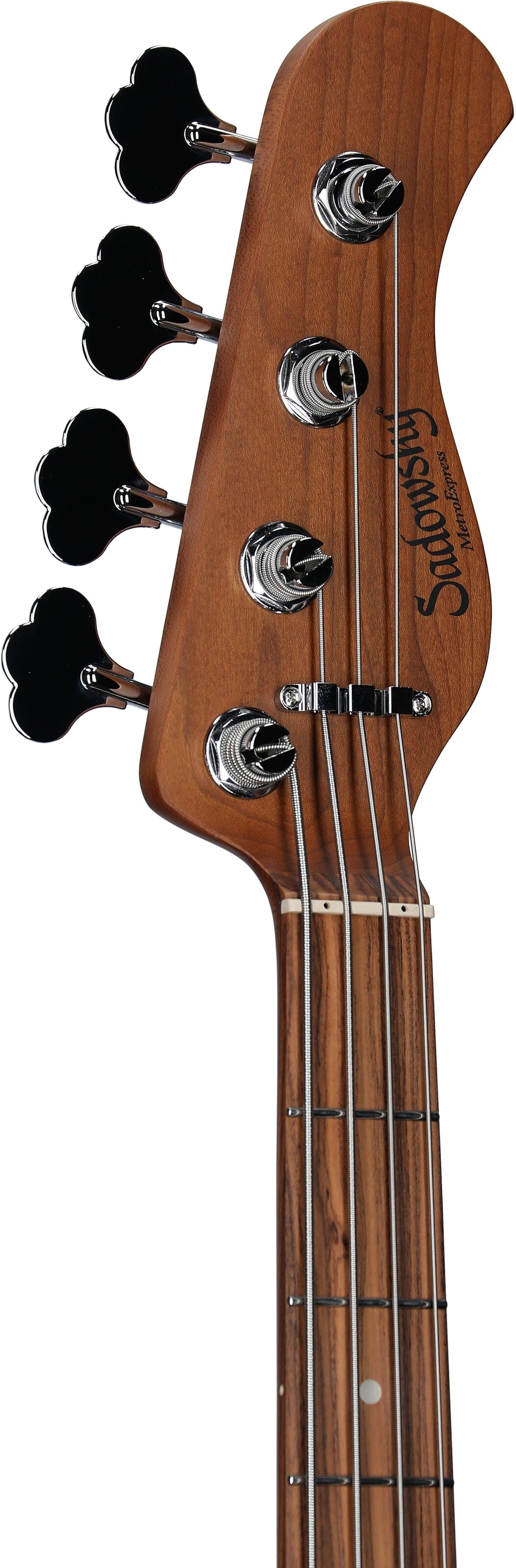Sadowsky MetroExpress 21-Fret Vintage J/J Electric Bass, with Morado Fingerboard (with Gig Bag), White, Headstock Left Front