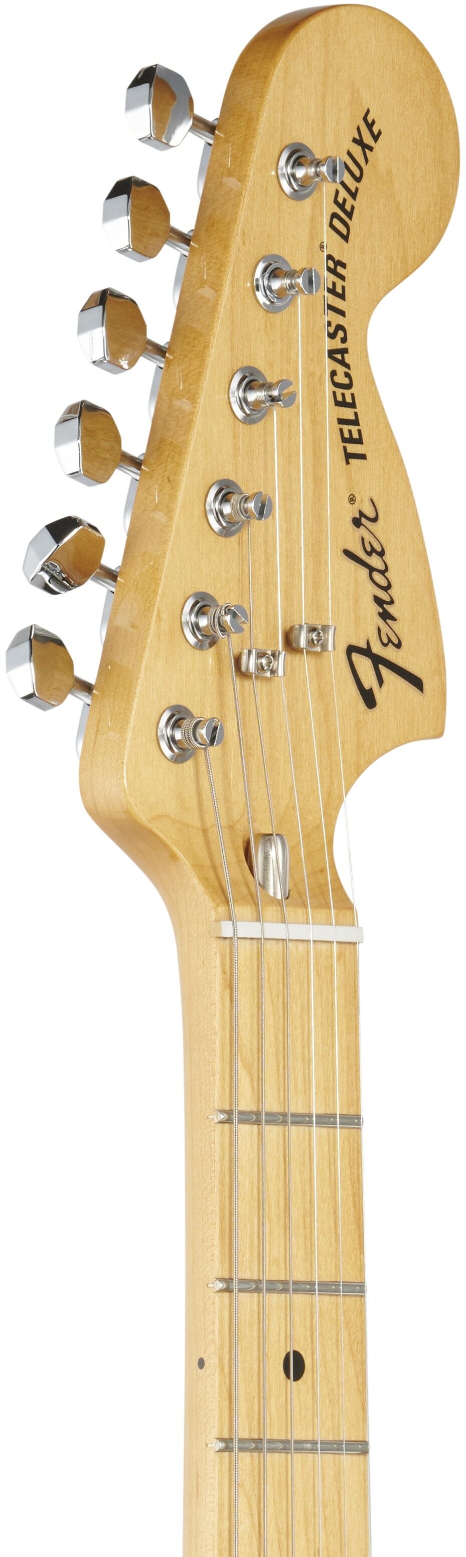 Fender Vintera '70s Telecaster Deluxe Electric Guitar, Maple Fingerboard (with Gig Bag), Mocha, Headstock Left Front