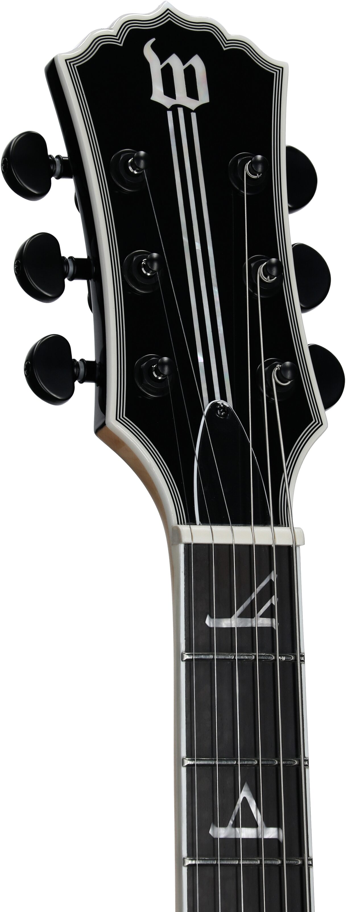 Wylde Audio Barbarian Electric Guitar, Left-Handed, Blood Raven, Headstock Left Front