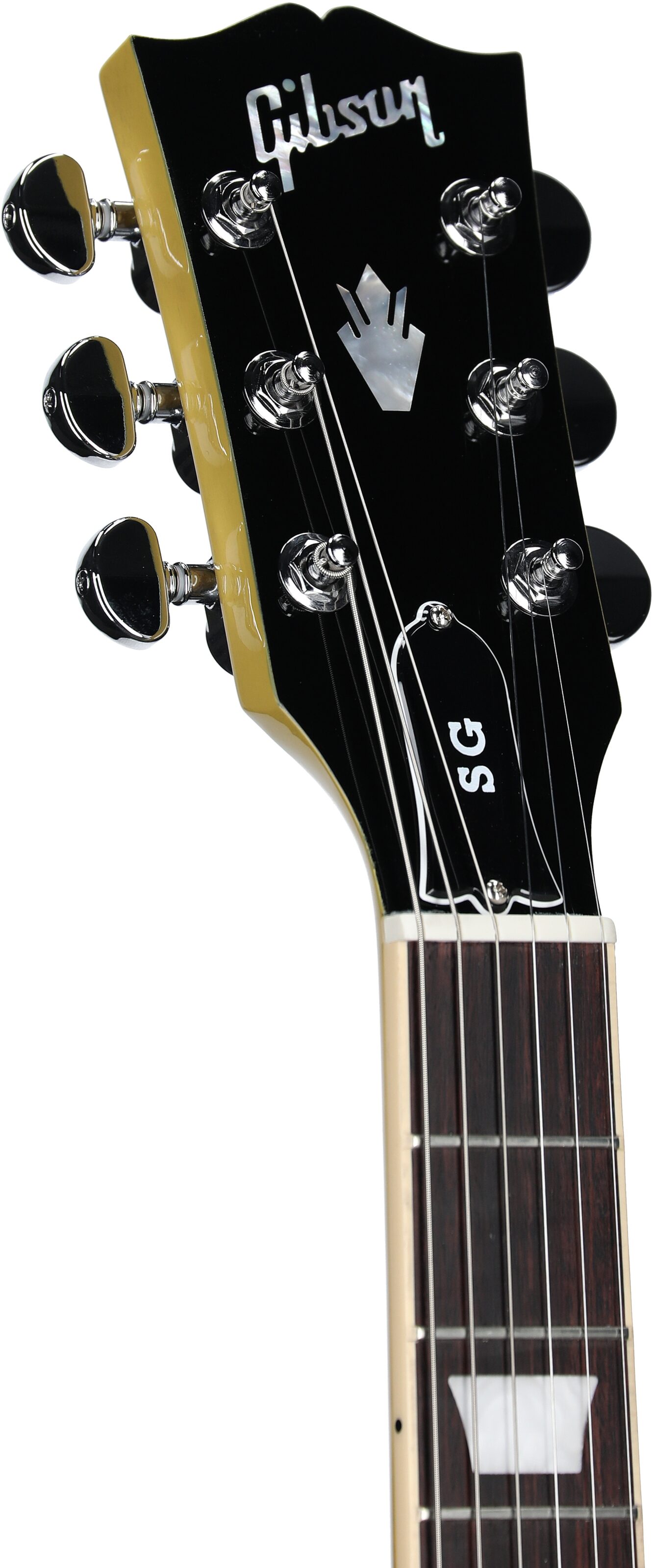 Gibson SG Standard Custom Color Electric Guitar (with Soft Case), TV Yellow, Headstock Left Front