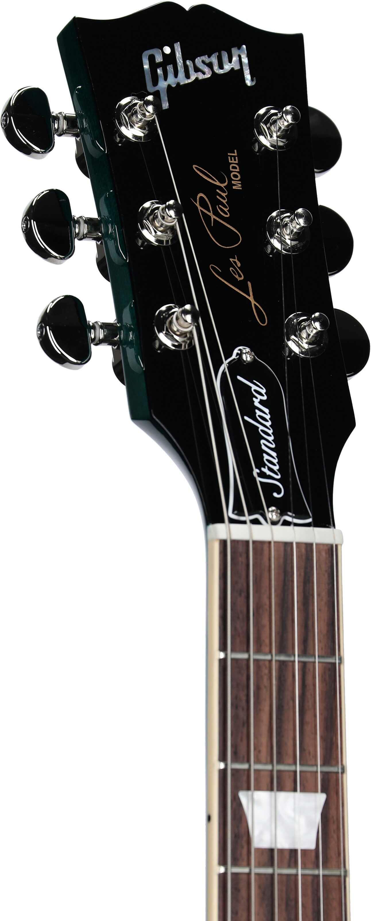 Gibson Exclusive Les Paul Standard 60s AAA Electric Guitar, Quilted Ocean Water, Headstock Left Front